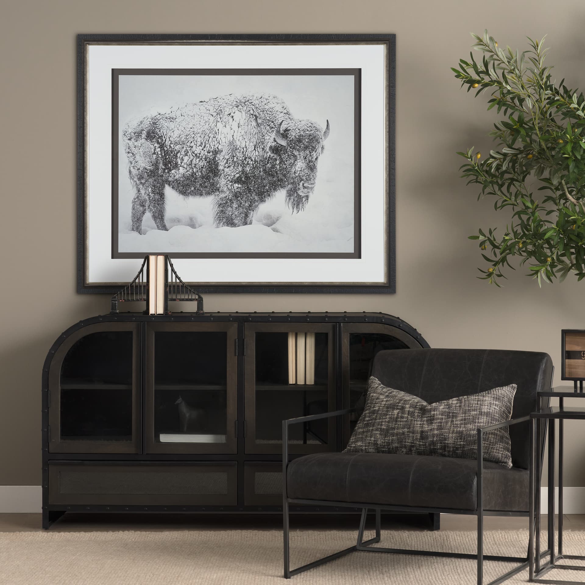 In The Storm by WINK GAINES a Hand Embellished Textured Framed Art Photograph Matted under Glass — product photograph