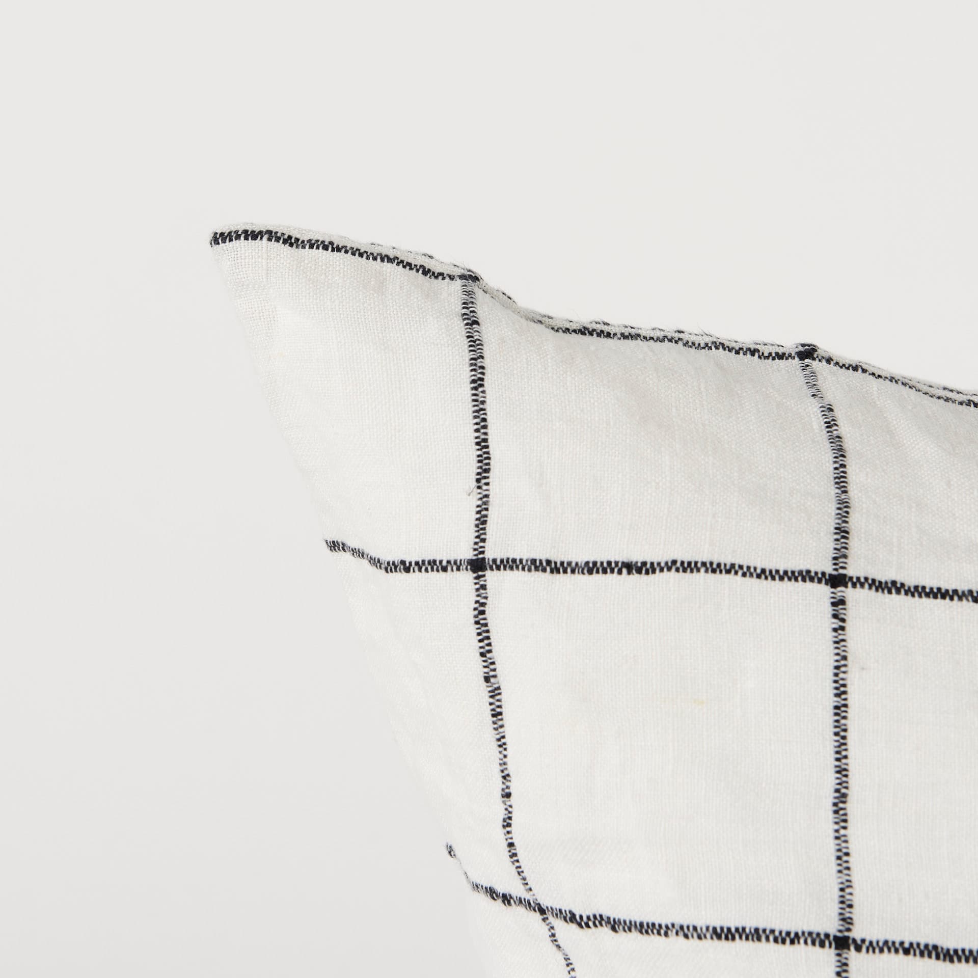 Suzanne 22 x 22 White/Black Square Pattern Pillow Cover — product photograph