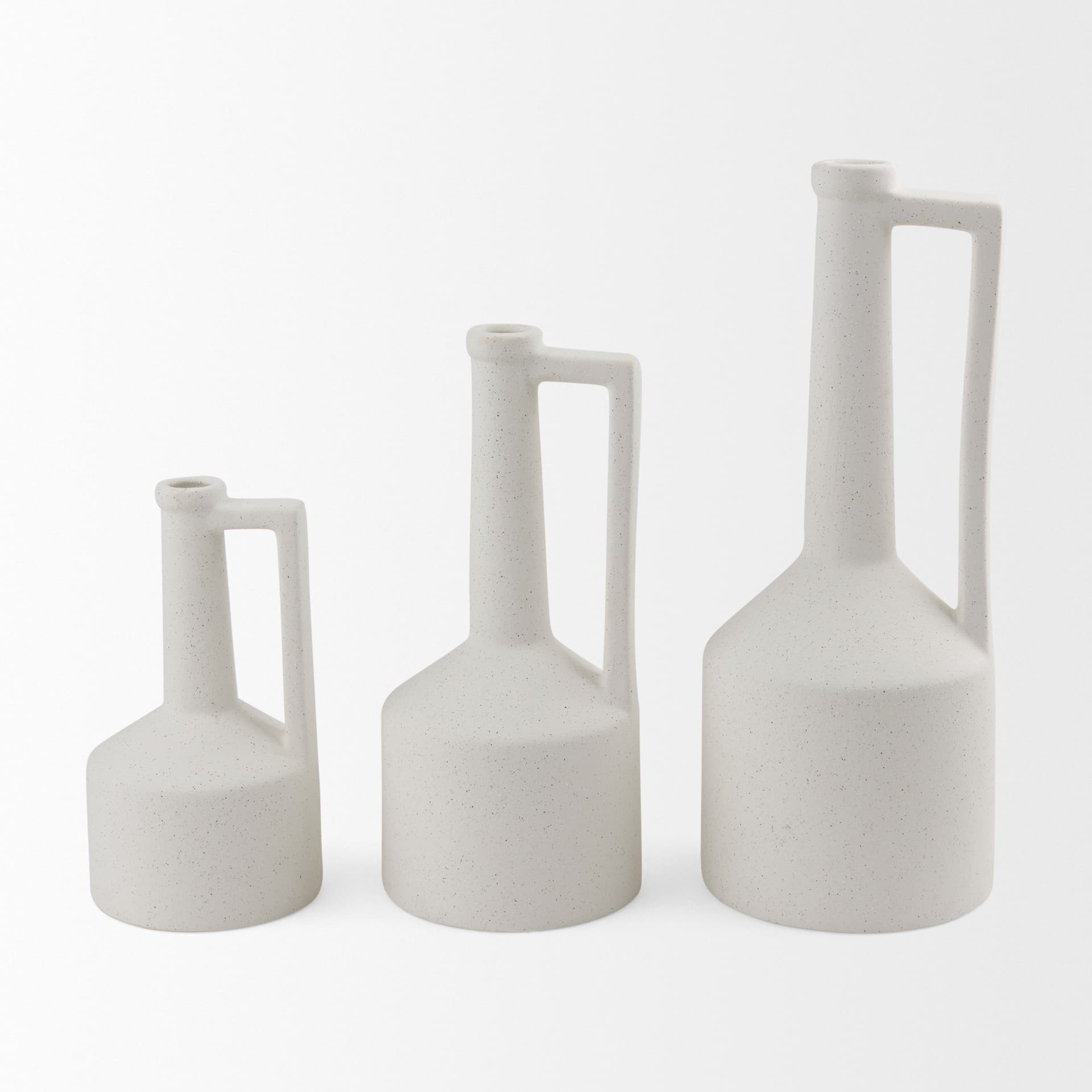 Burton 17.1H Large White Ceramic Jug Vase — product photograph