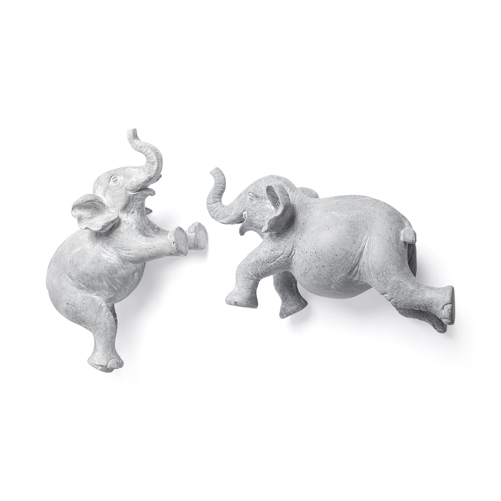 Maynard I Set of 2 Grey Elephant Wall Decorations — product photograph