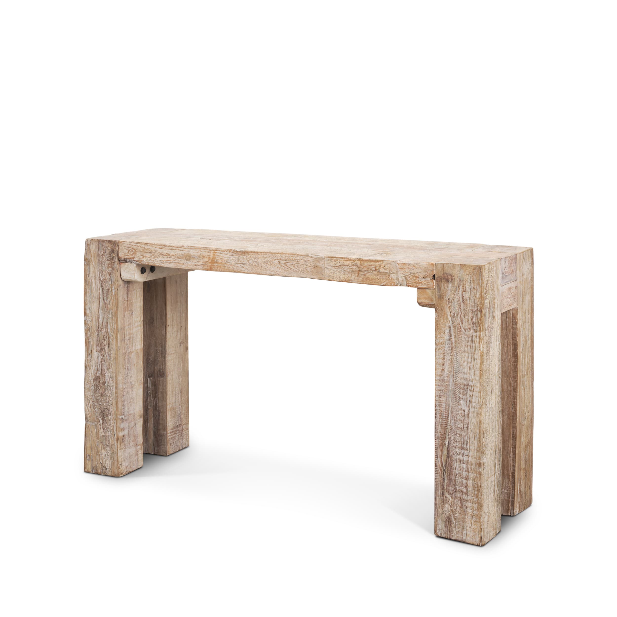 McArthur Whitewash Reclaimed Wood Console Table — product photograph