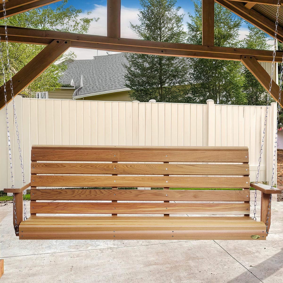 6-Ft Cedar Porch Swing — product photograph