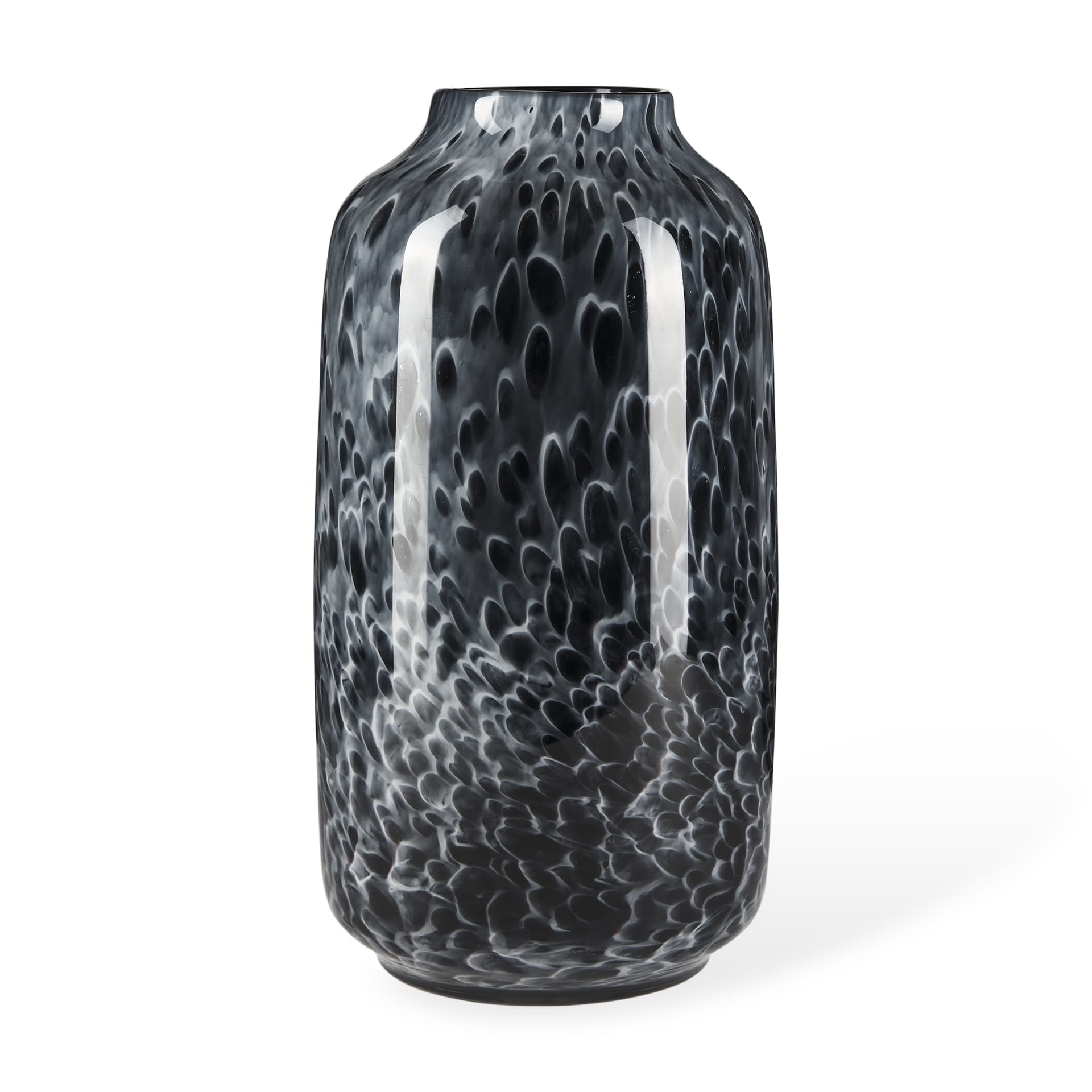 Masai Large Black Mottled Glass Vase — product photograph