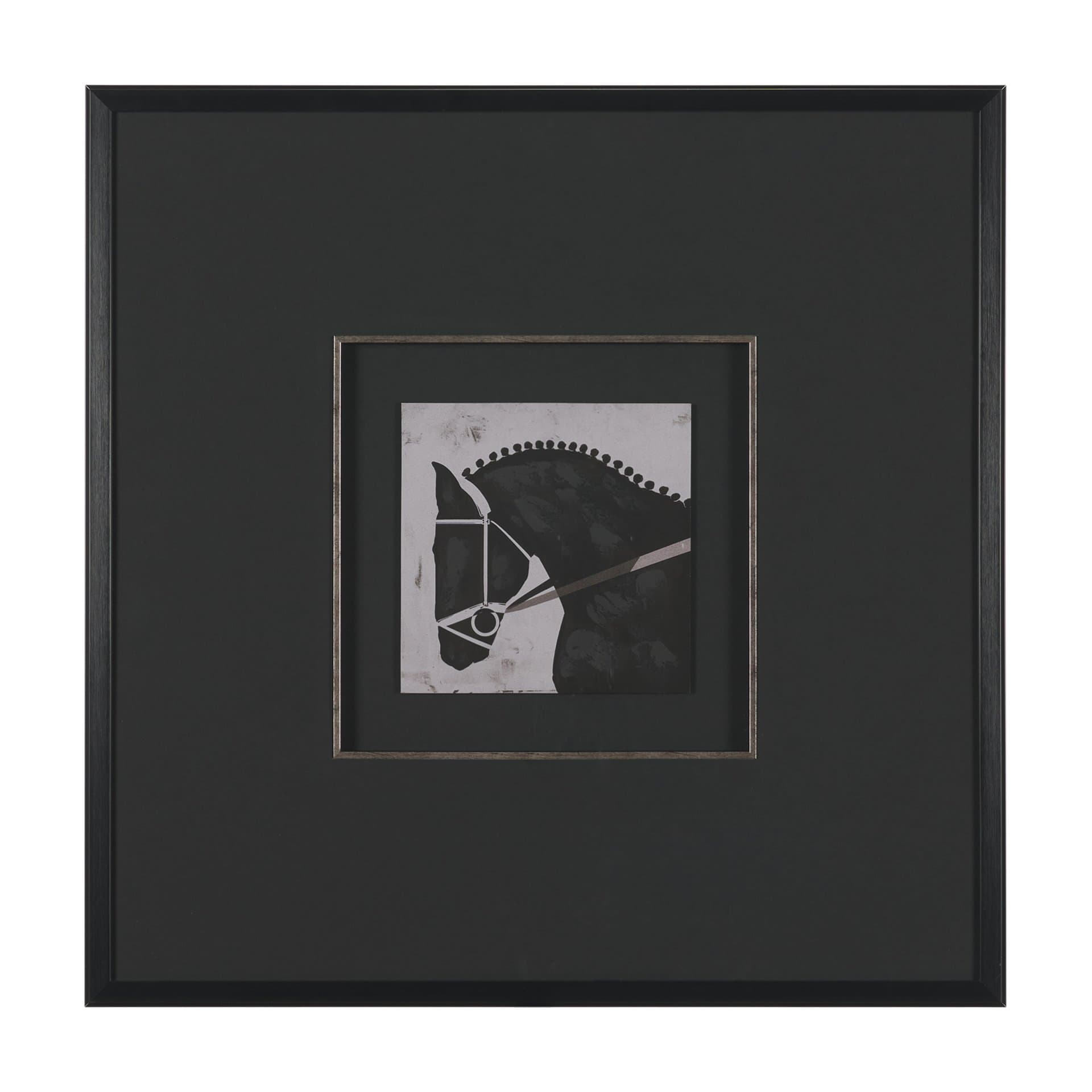 Steed 1 by Mercana Studio Hand-Embellished Framed Artwork Matted under Glass — product photograph