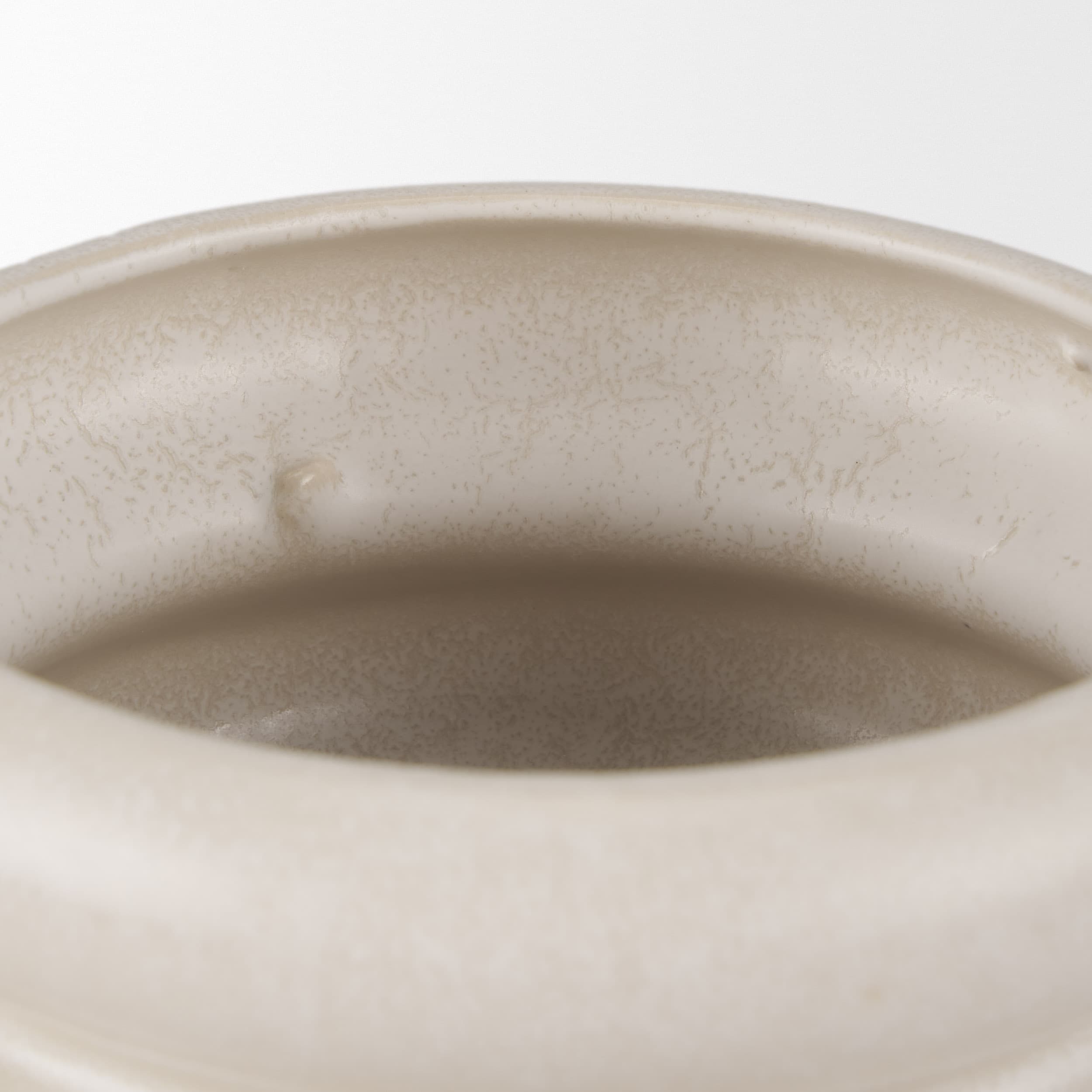 Twyla Tall Cream Glazed Ring Pot — product photograph