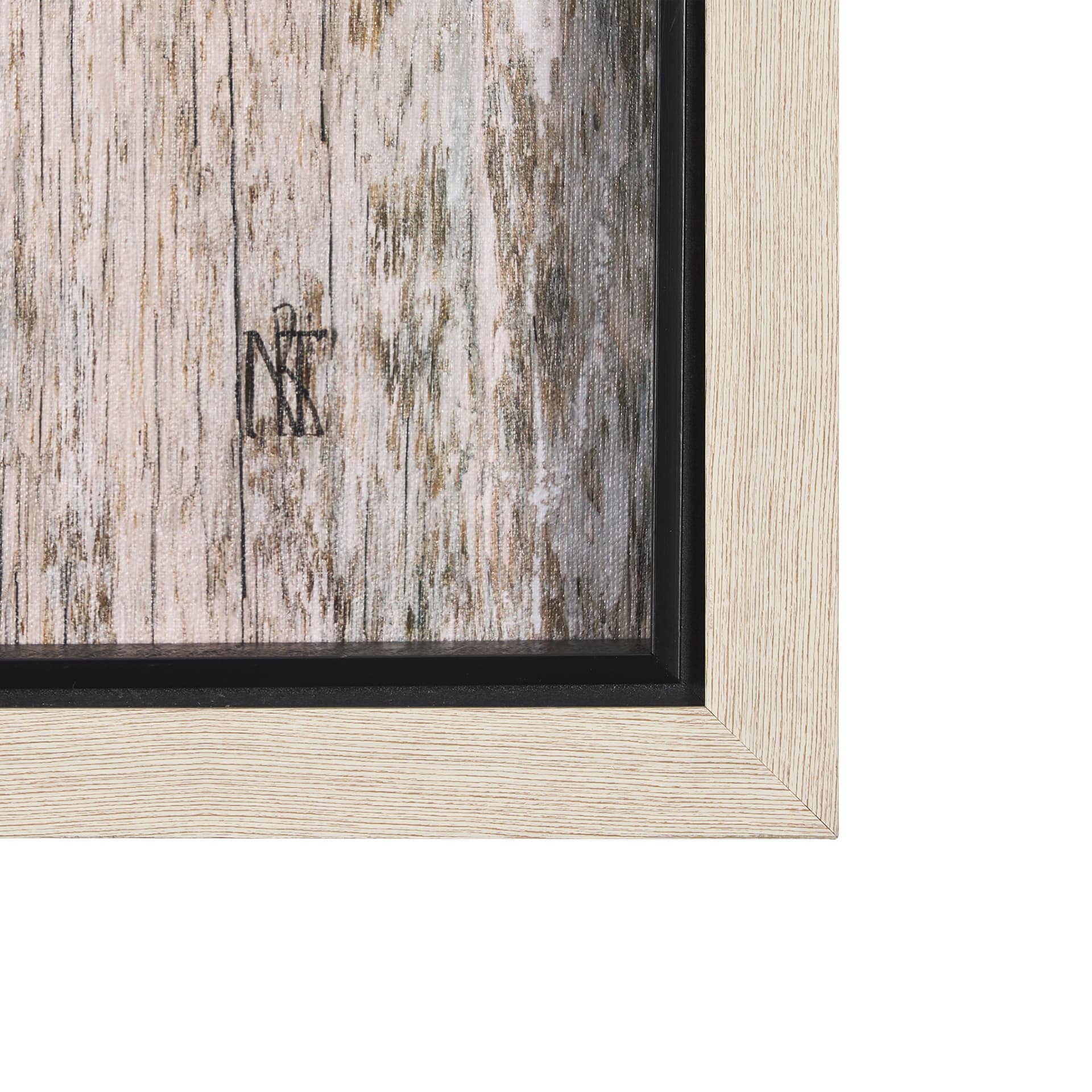 Wood Grain Sea Plant II by Mercana Studio a Hand Embellished Textured Framed Art Print — product photograph