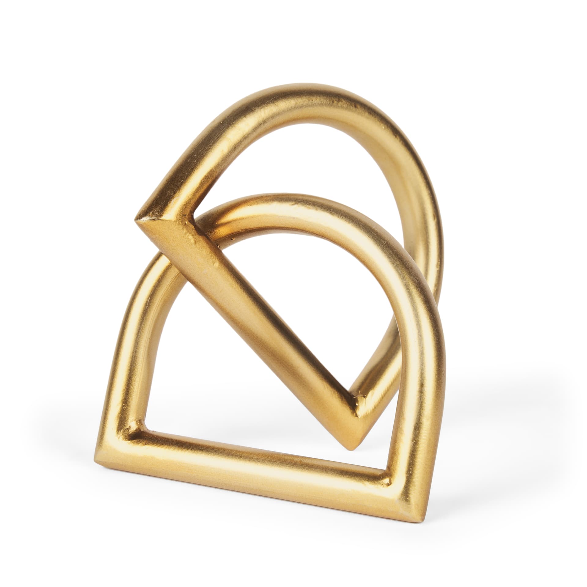 Locke Small Matte Gold Metal Decorative Object — product photograph