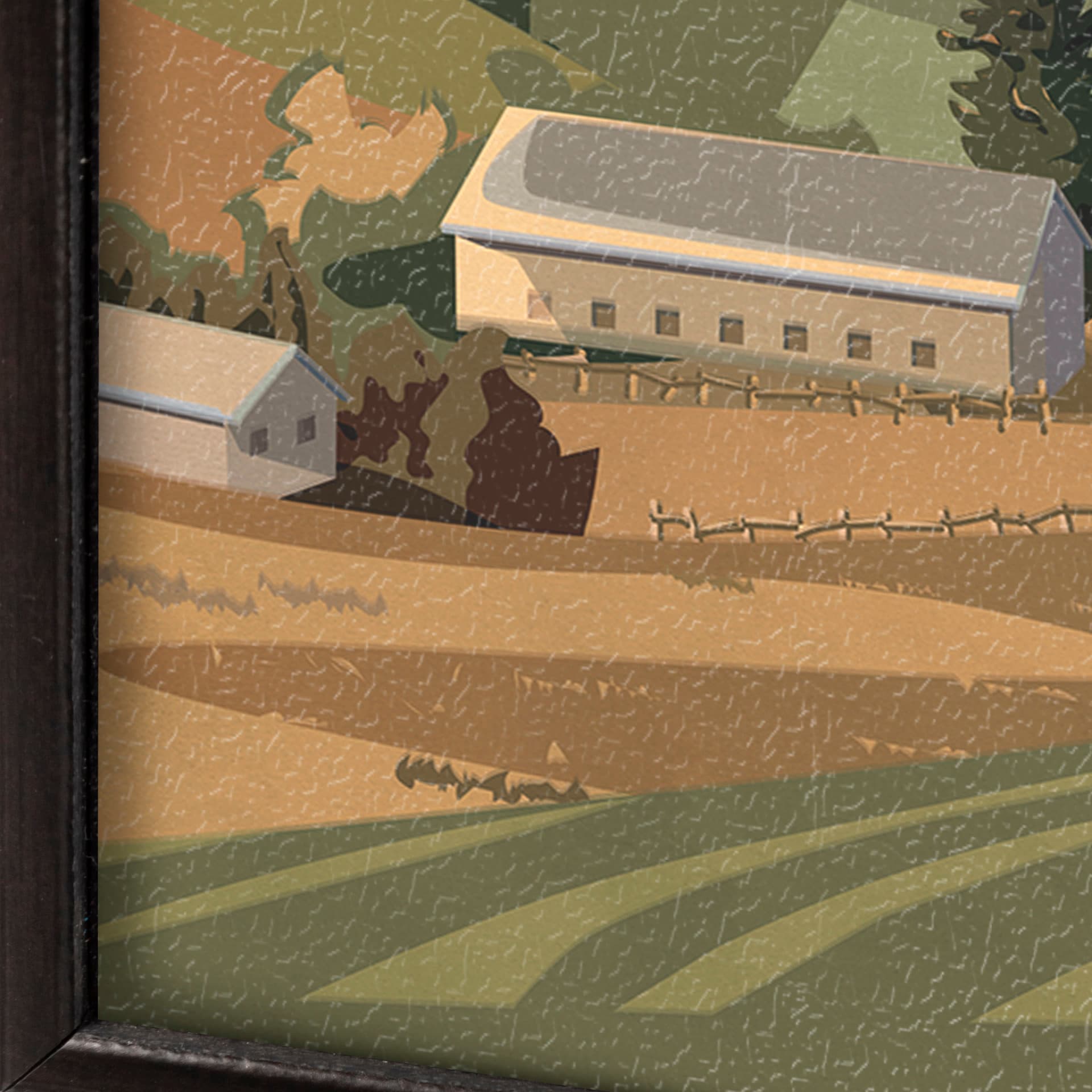 Ohio Go USA (SM) by Mercana Studio a Hand Embellished Decograph Framed Art Print — product photograph