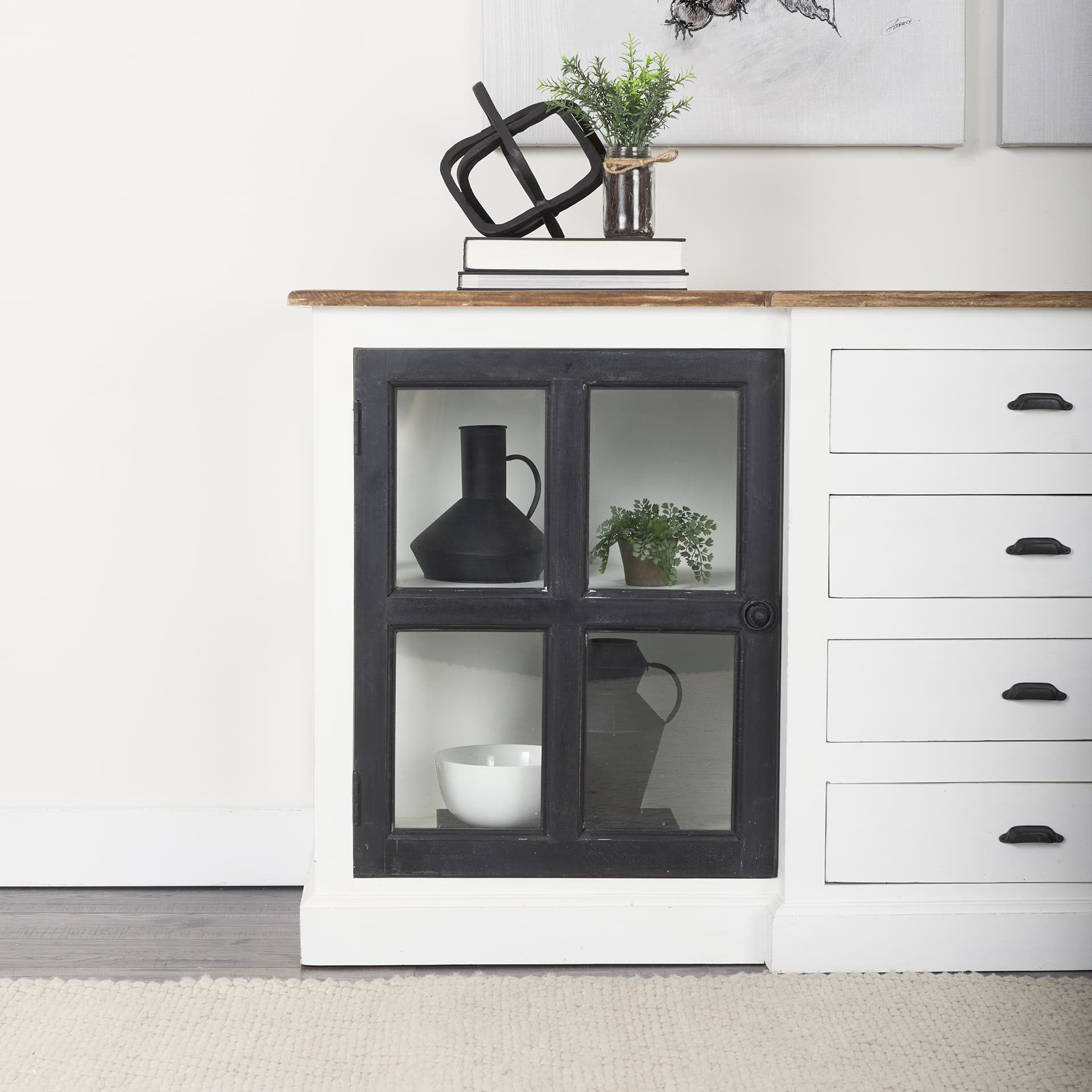 Emily I 8L x 8W Black Metal Decorative Jug — product photograph