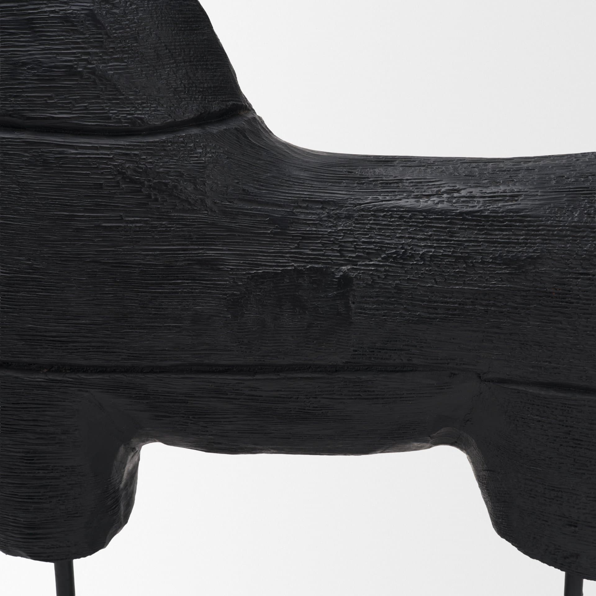 Equus Black Wooden Horse Decorative Object — product photograph