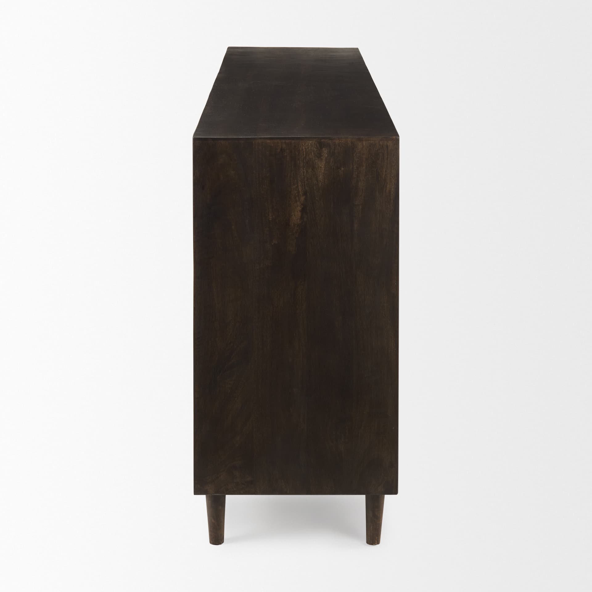 Tucker Dark Brown w/ Carved Arch Pattern 4 Door Sideboard — product photograph