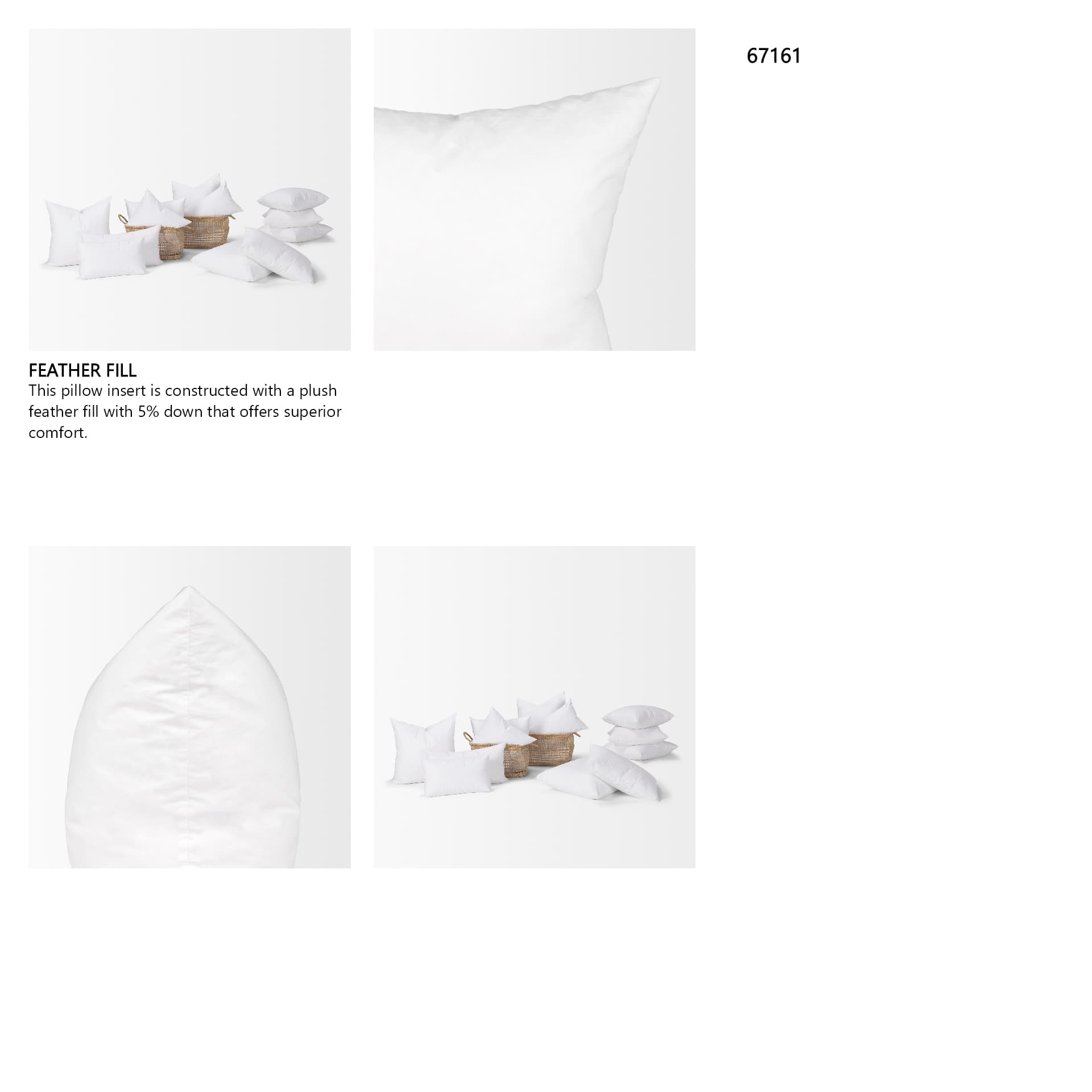 20 x 20 Down pillow insert — in a styled room