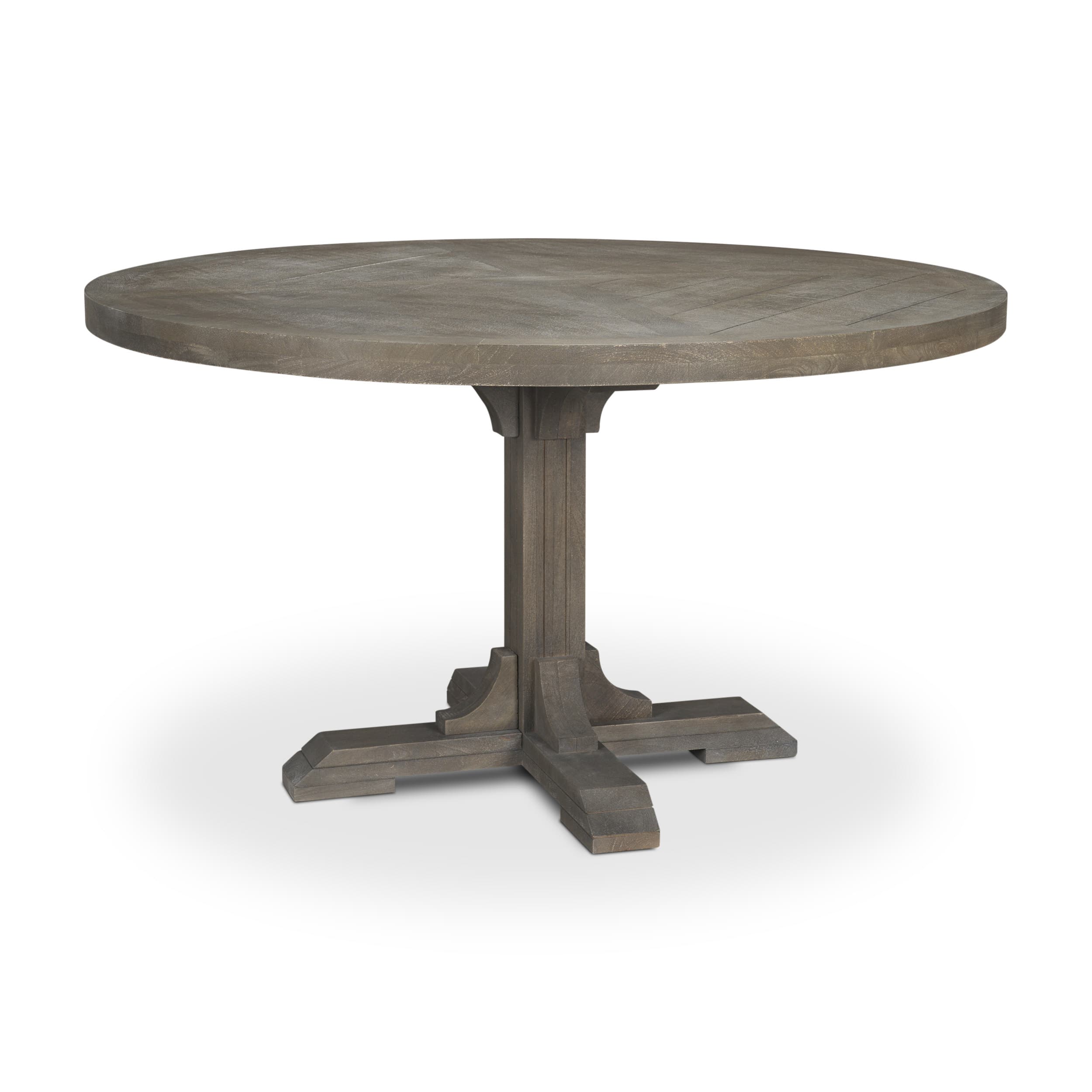 Barrett 54"L x 54"W Pedestal Dining Table | Modern | Brown Wood | Seats 4 — product photograph