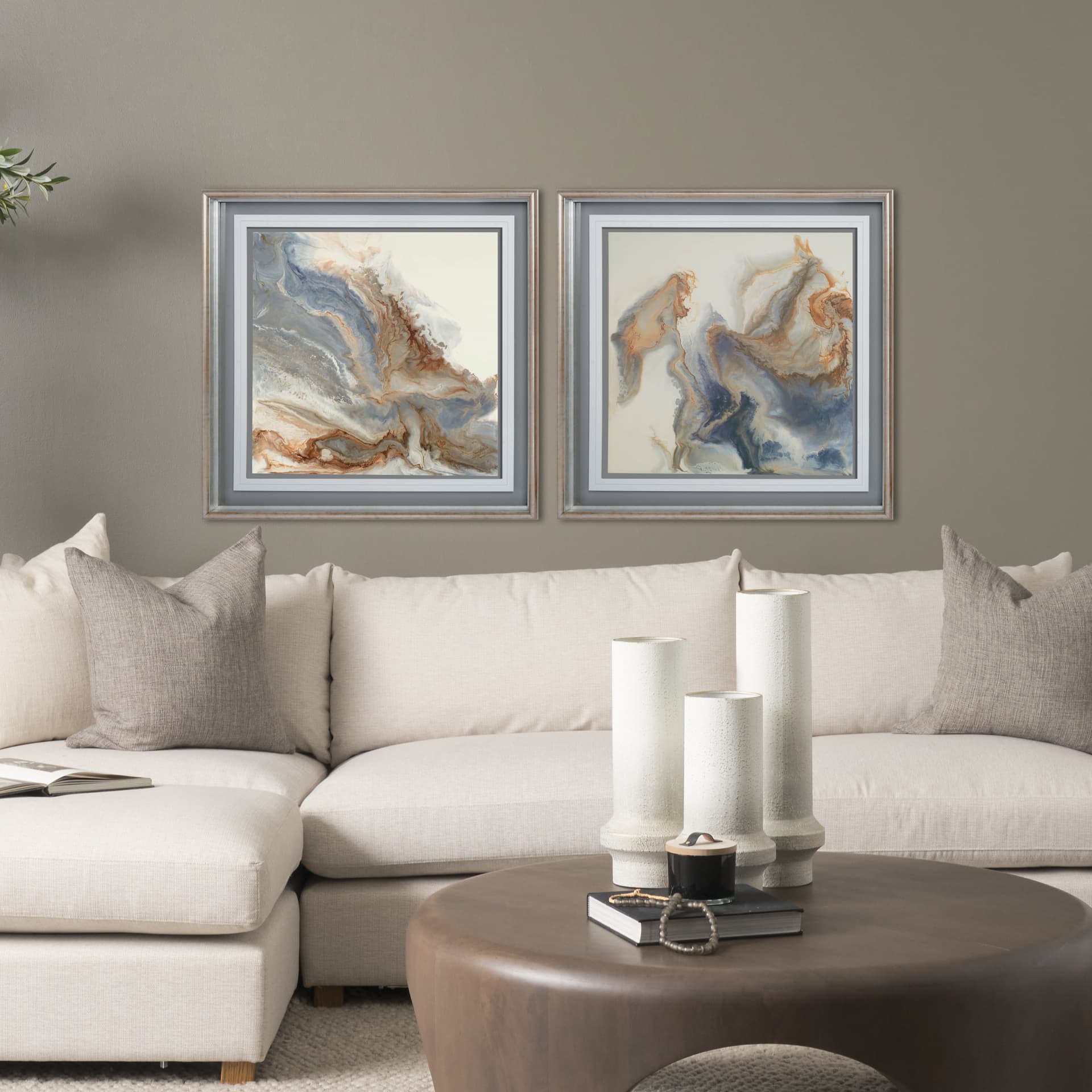 APPROACHING by Corrie Lavelle a Framed Art Print Matted under Glass — in a styled room