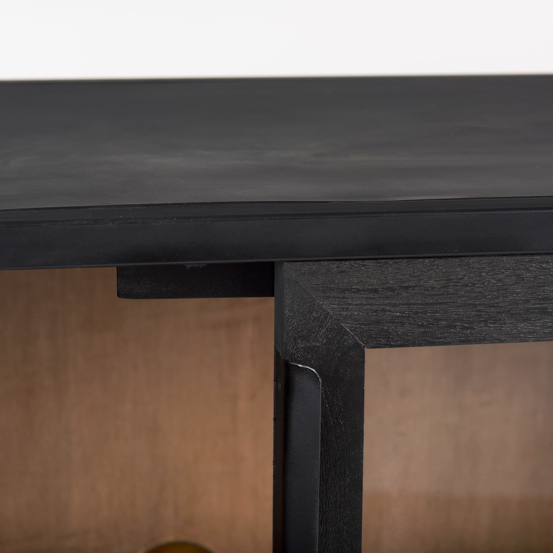 Sloan 40.0W Black Wood W/Black Metal Frame Accent Cabinet — product photograph