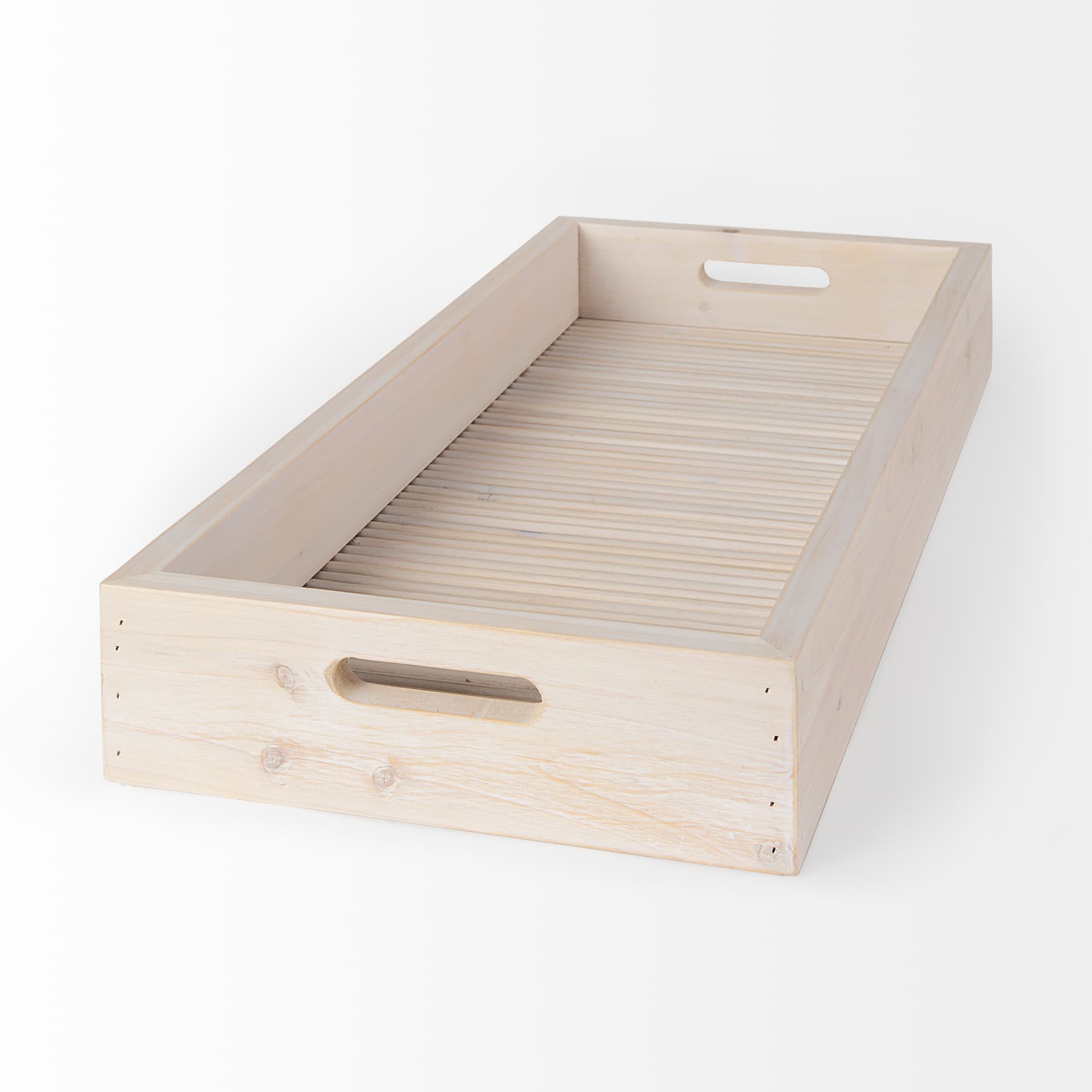 Horatio 28L x 12W Natural Wood Rectangular Serving Tray — product photograph