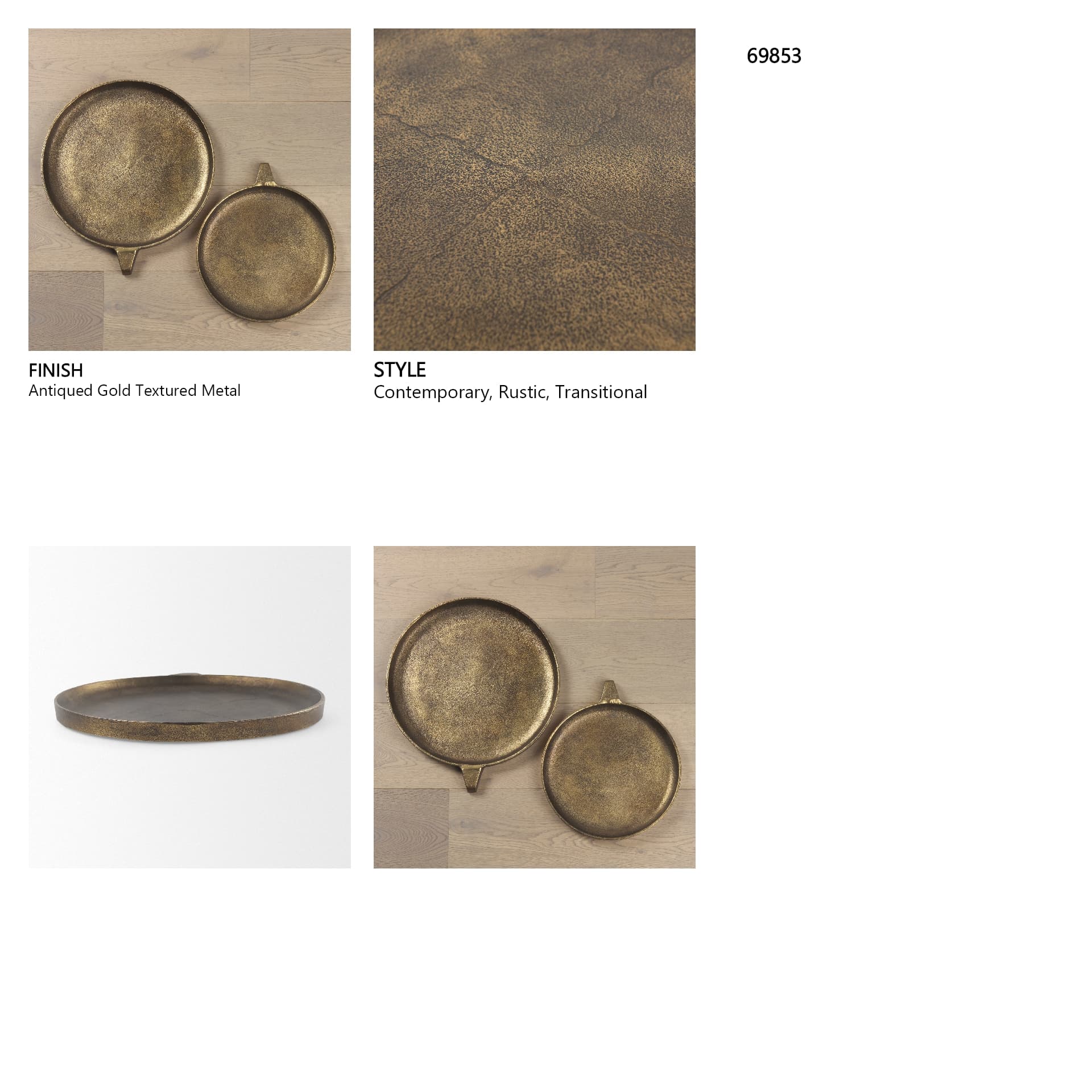 Marlowe Aluminium Tray - Large — in a styled room