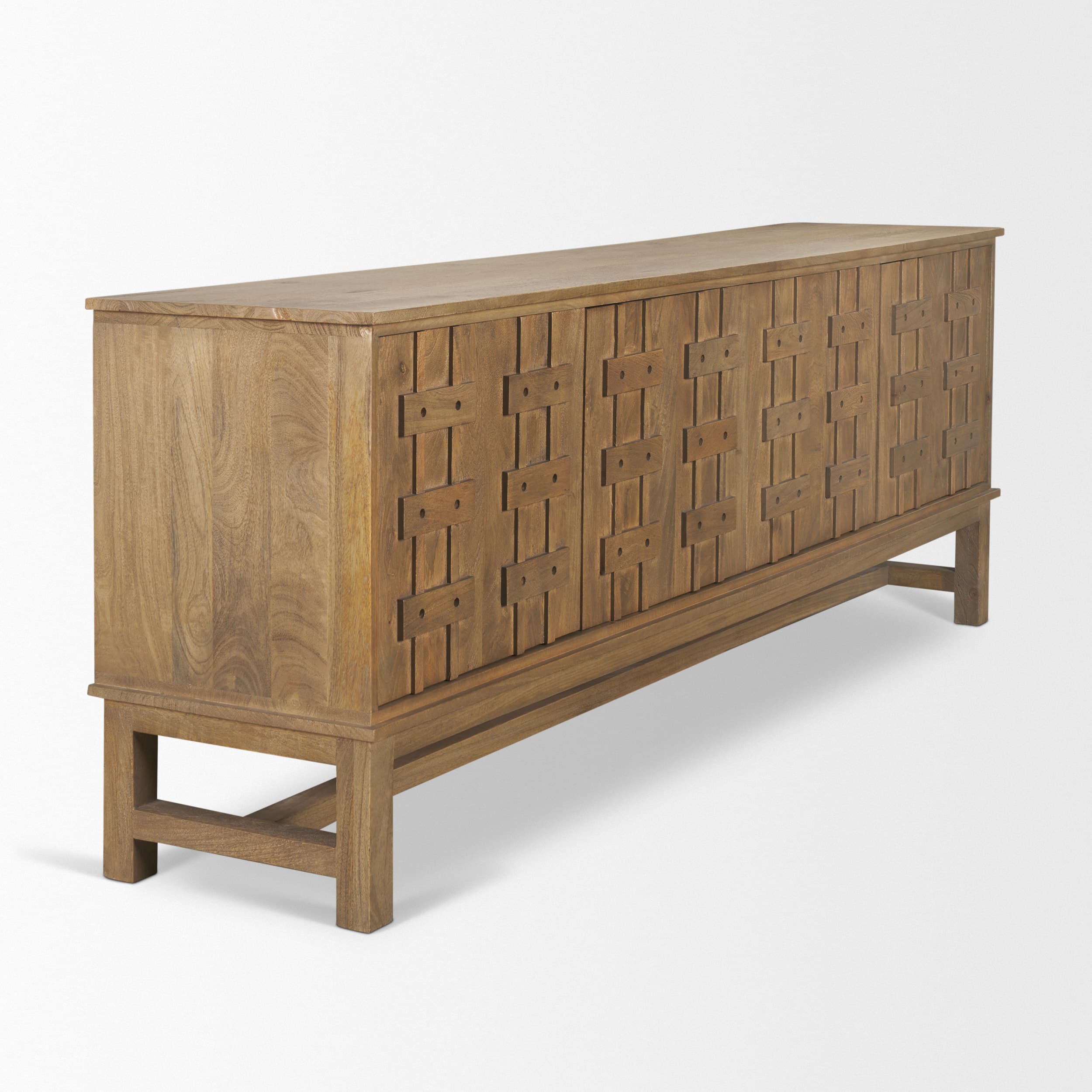 Truss Cool Brown Wood 4 Door Closed Sideboard — product photograph