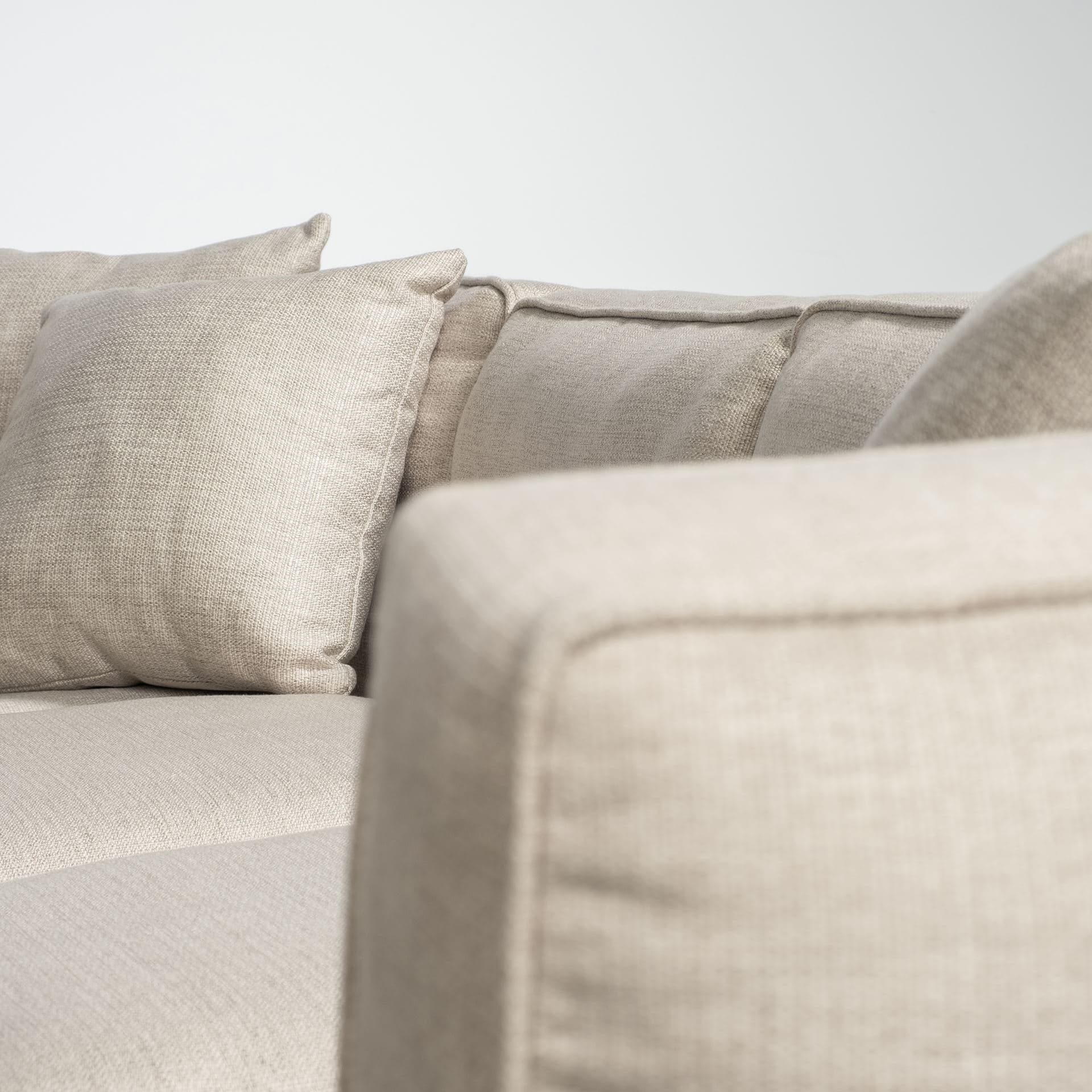 Denali IV 121" Beige Upholstered Wooden Frame Left Four Seater Sectional — product photograph