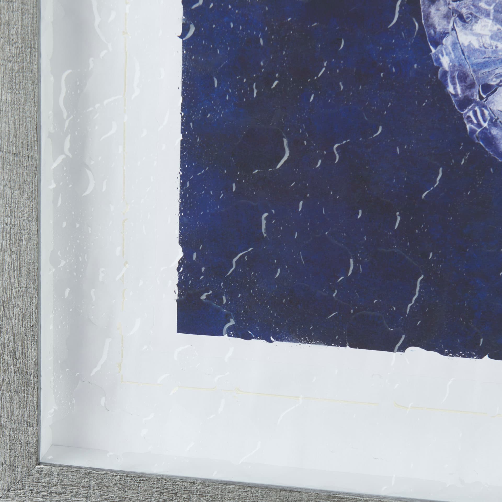 Sea Turtle Shadow I by Grace Popp a Hand Embellished Textured Framed Art Print Matted under Glass — product photograph