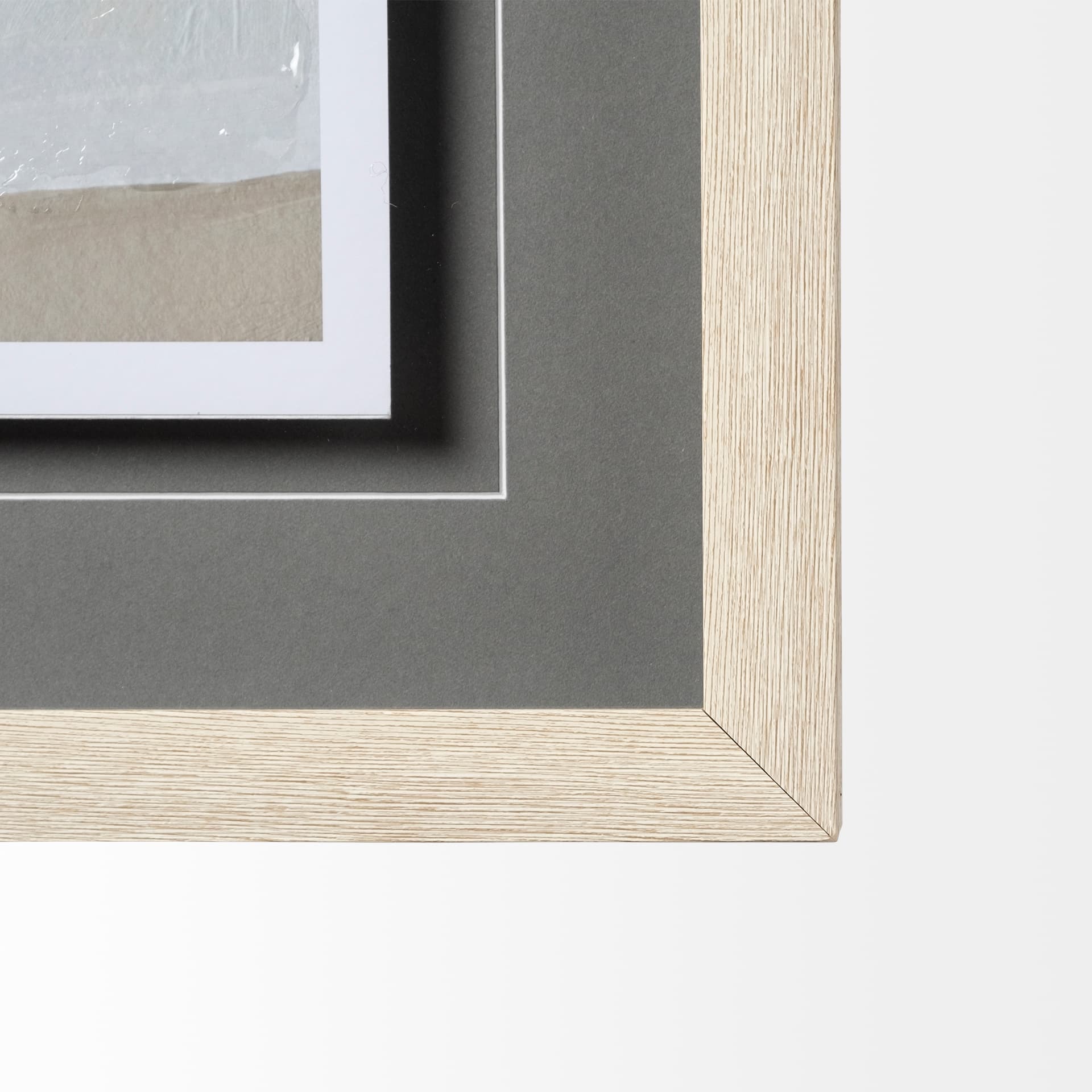 Coastal Lines IV by Emma Scarvey a Hand Embellished Textured Framed Art Print Matted under Glass — product photograph