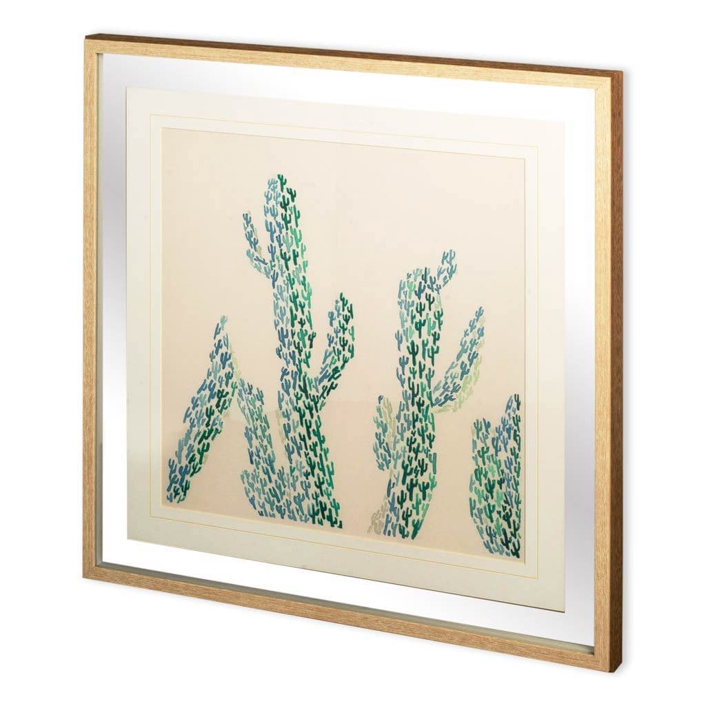 Cactus Maze I by PanPan a Framed Art Print Matted under Glass — product photograph