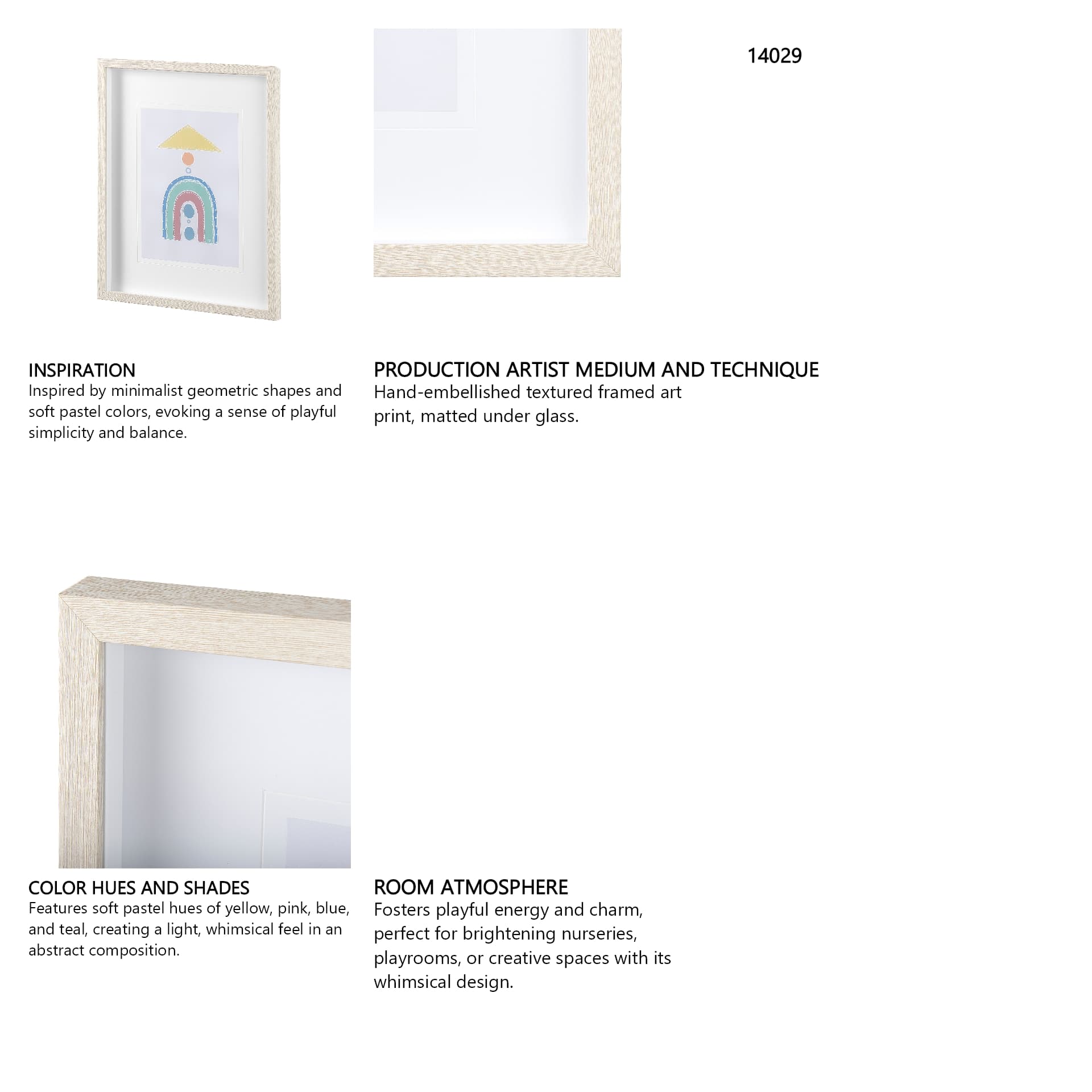 Pavilion II by Mercana Studio a Hand Embellished Textured Framed Art Print Matted under Glass — in a styled room
