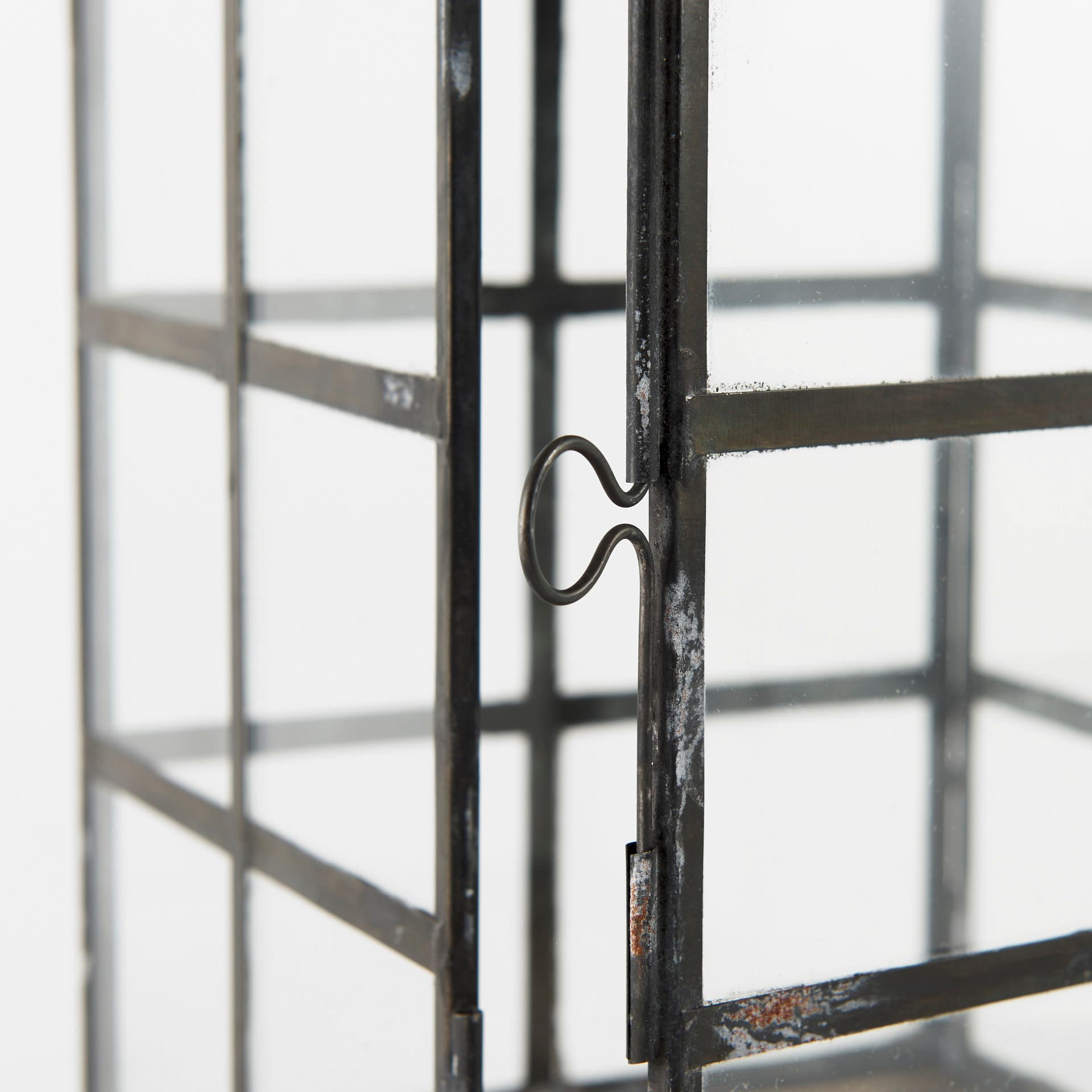 Gamfield 6.1L x 6.1W x 10.6H Small Black Metal and Glass Lantern — product photograph