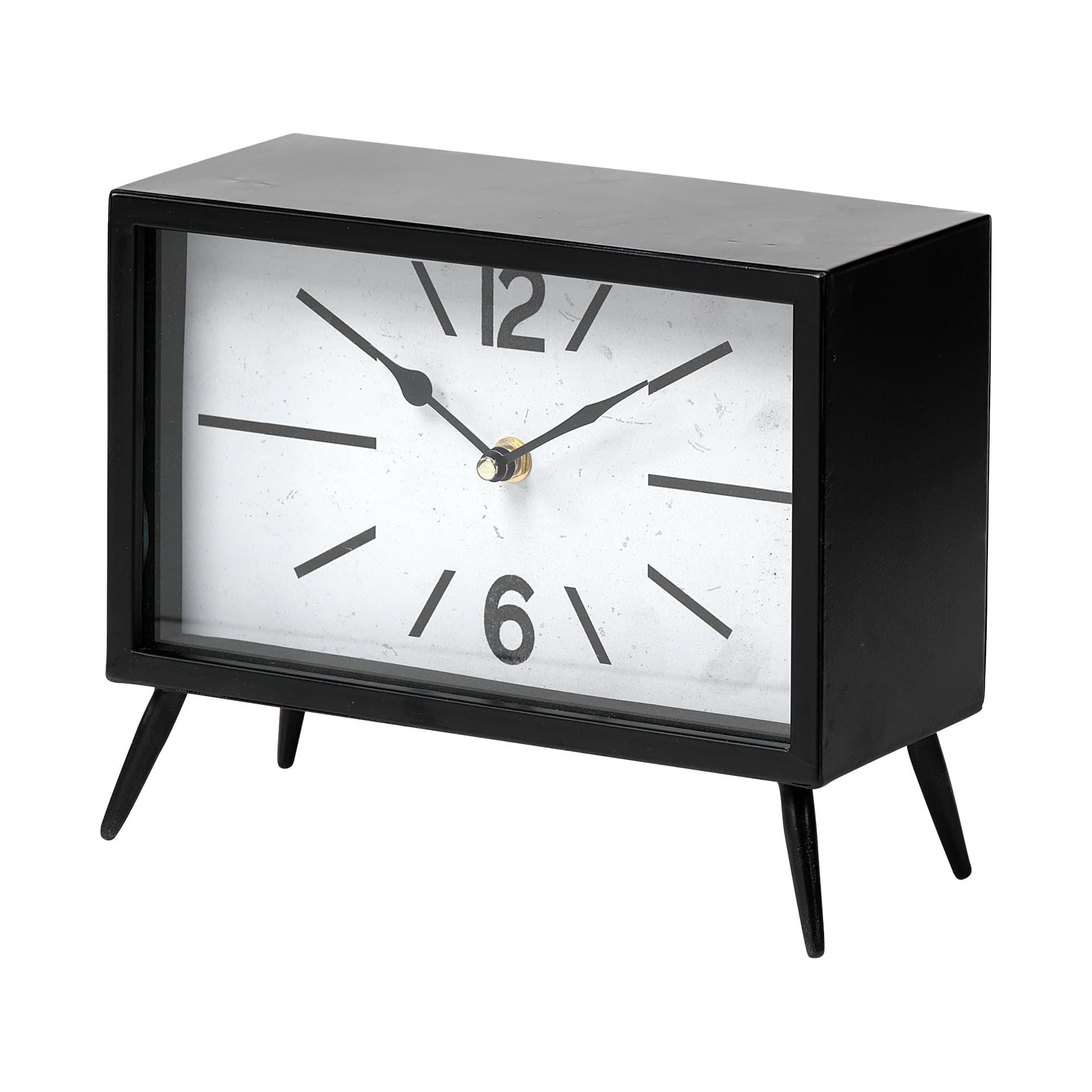 Lita Black Metal Rectangular Table Clock — product photograph