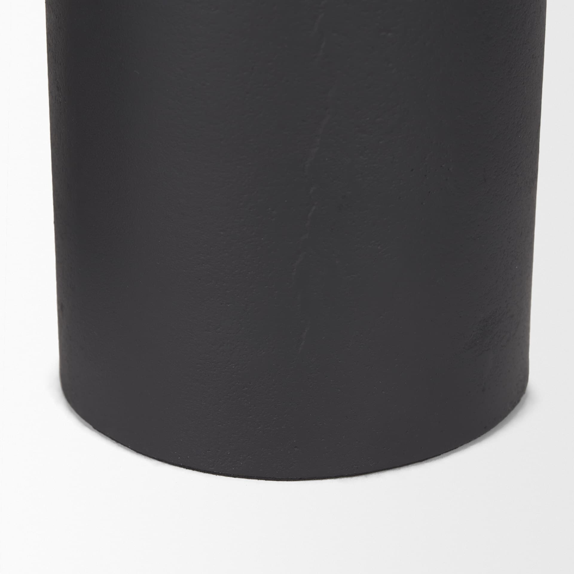 Petria Matte Black Textured Metal Taper Candle Holders — product photograph
