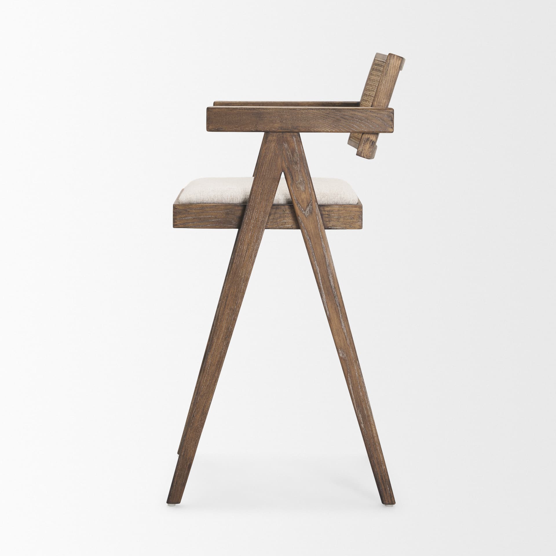 Indie Low Back 29.5in Seat Bar Stool | Medium Brown — product photograph