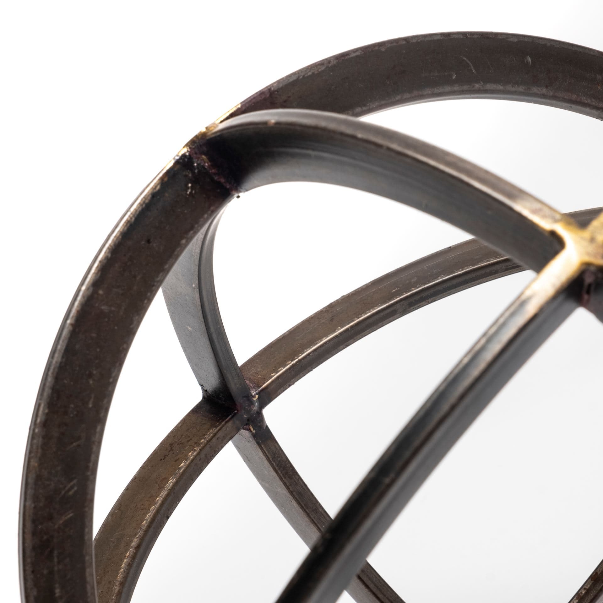 Galenna II (Medium) 9L x 9W Black Metal Circular Decorative Orb — product photograph