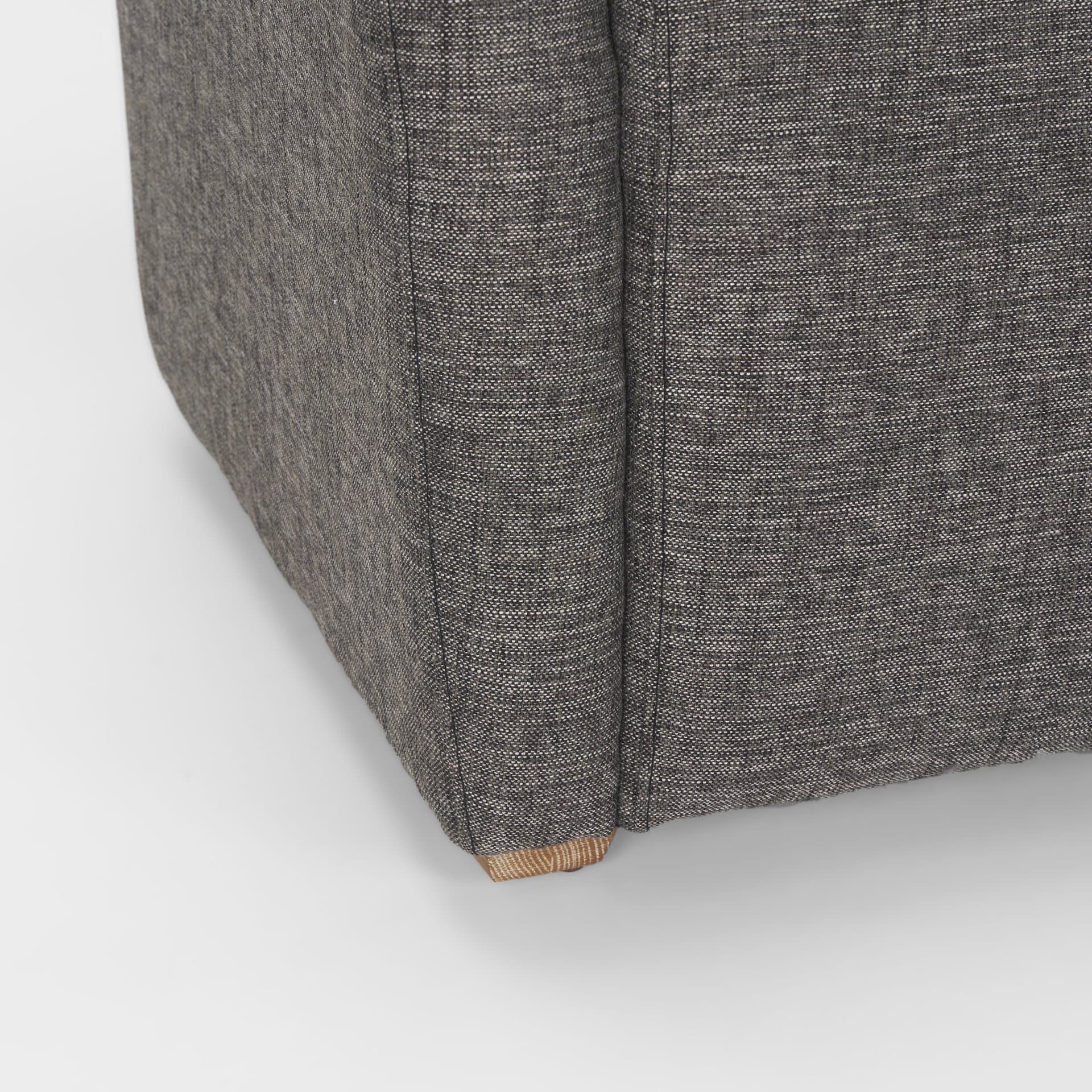 Dunstan Accent Chair Upholstered Gray Twill Fabric and Medium Brown Wood Feet — product photograph