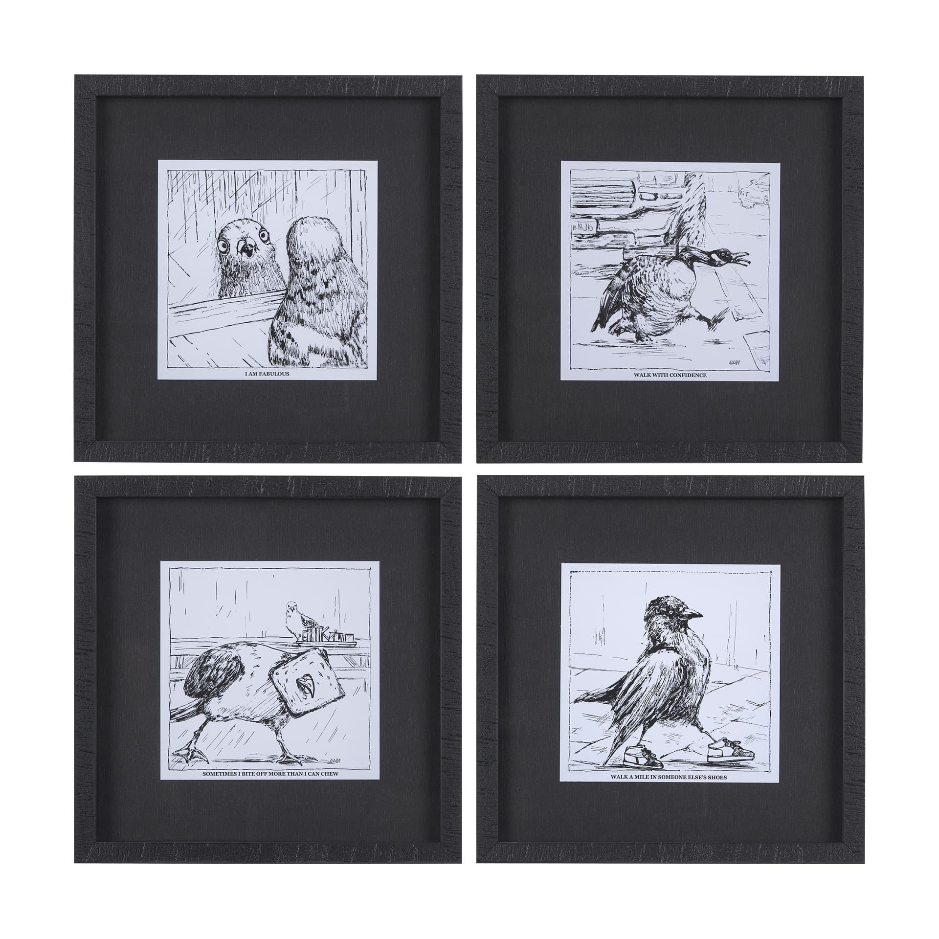 Animal Talk II by Mercana Studio a Framed Art Print Matted under Glass — product photograph