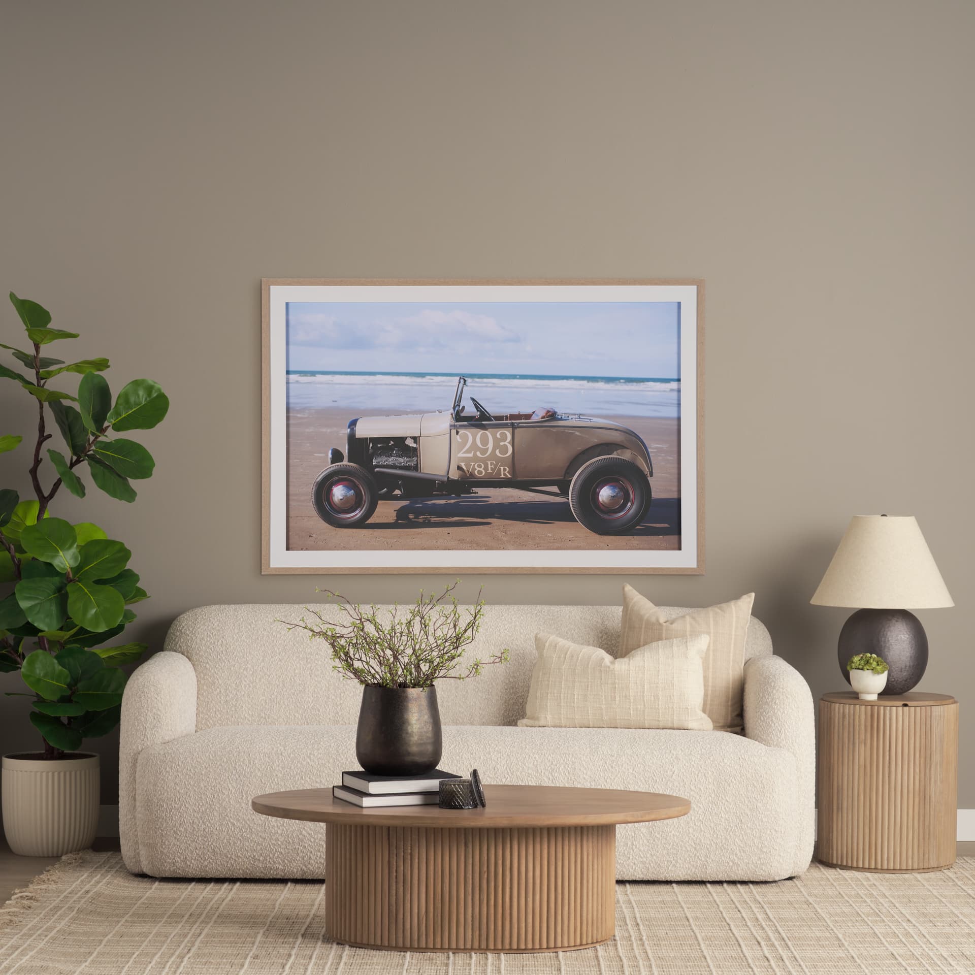 Jacory 14x26 Cream Checker Textured Lumbar Pillow Cover w/Down Filler — product photograph