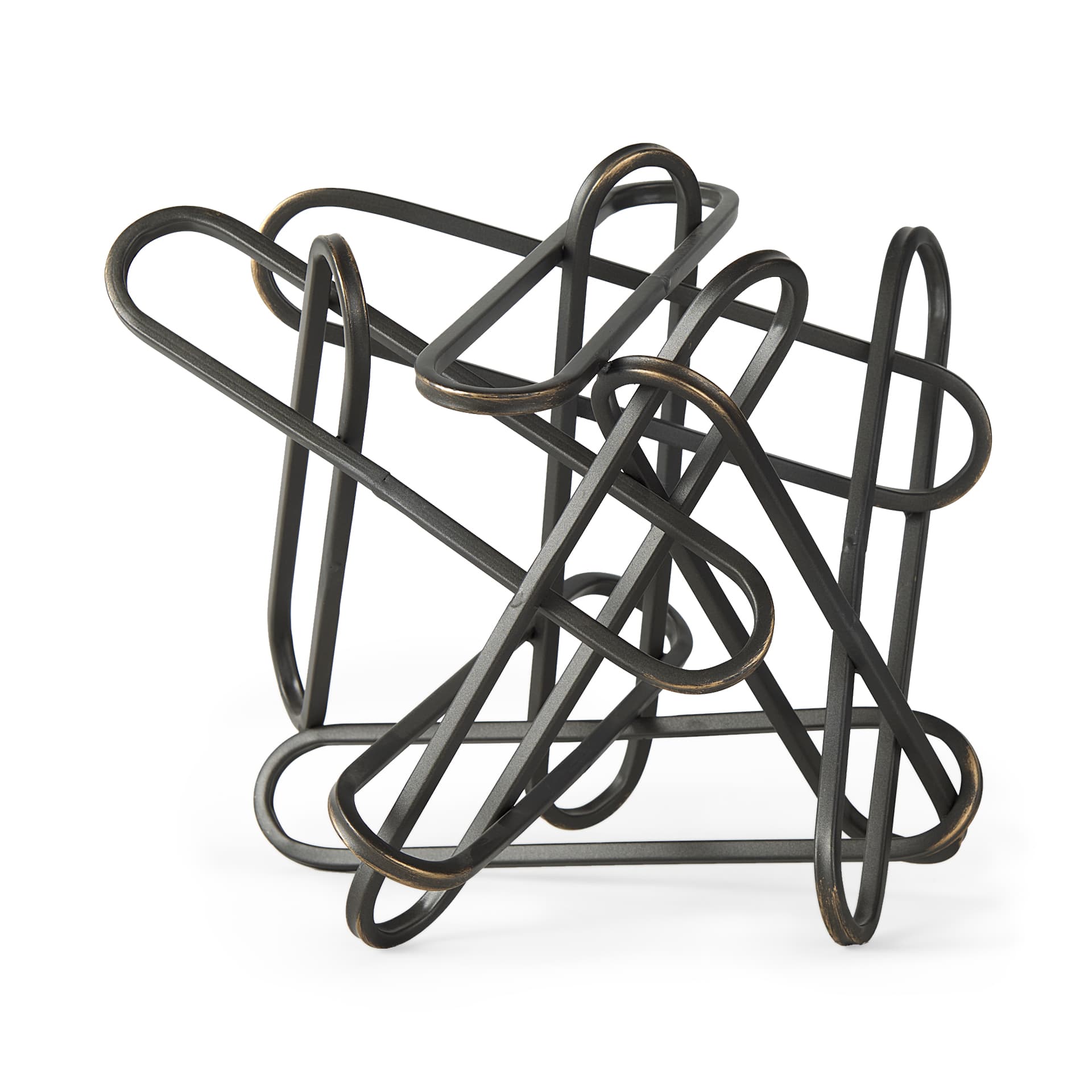 Henderson 12.2L x 9.1W x 9.1H Black Metal Paperclip Decorative Object — product photograph