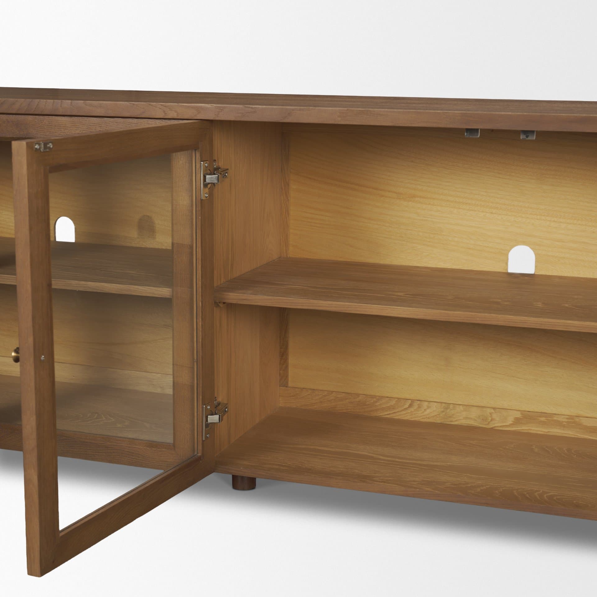 Winsford 82" Two-Tone Oak Sideboard w/ Glass Doors — product photograph