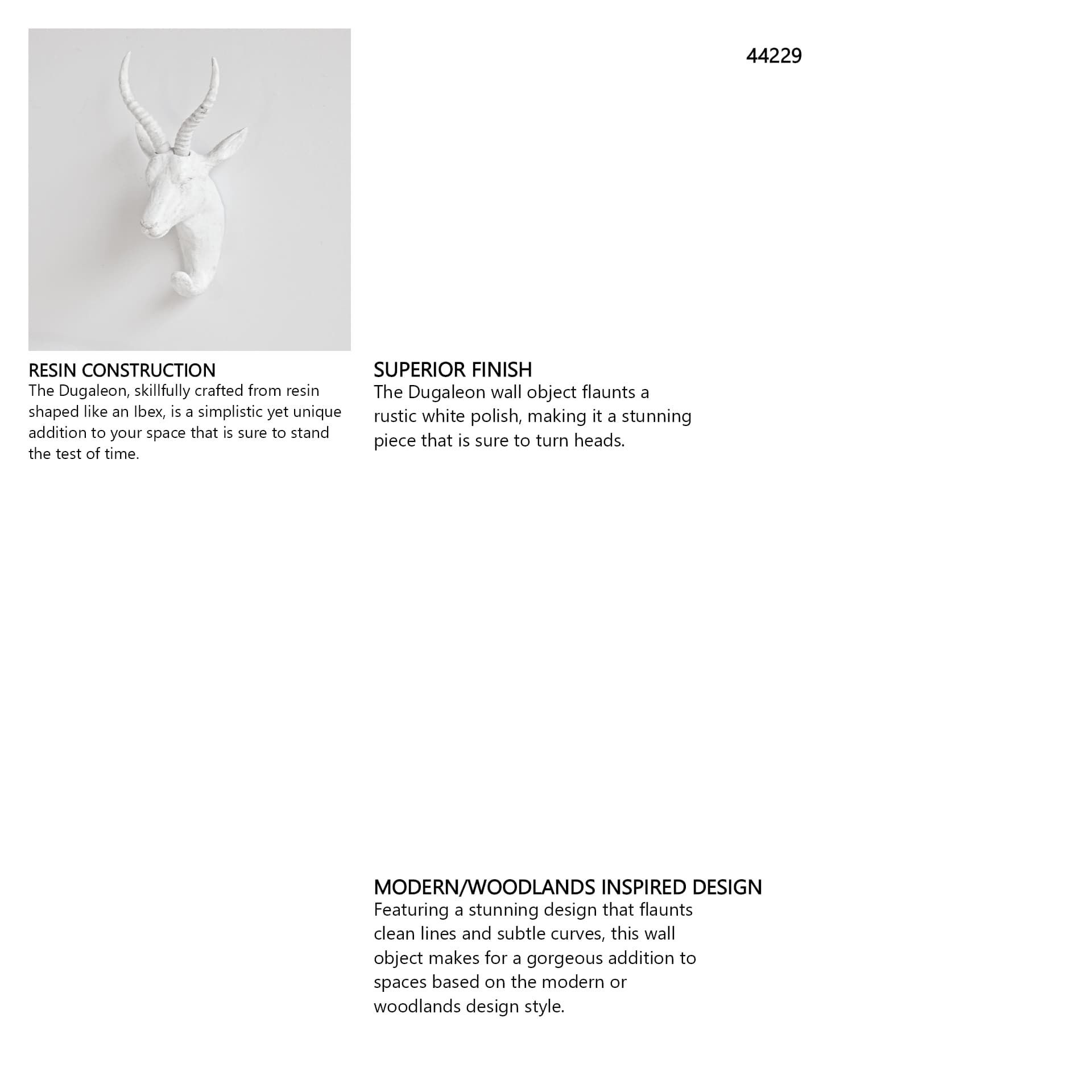 Dugaleon VII White Ibex Coat Hook — in a styled room