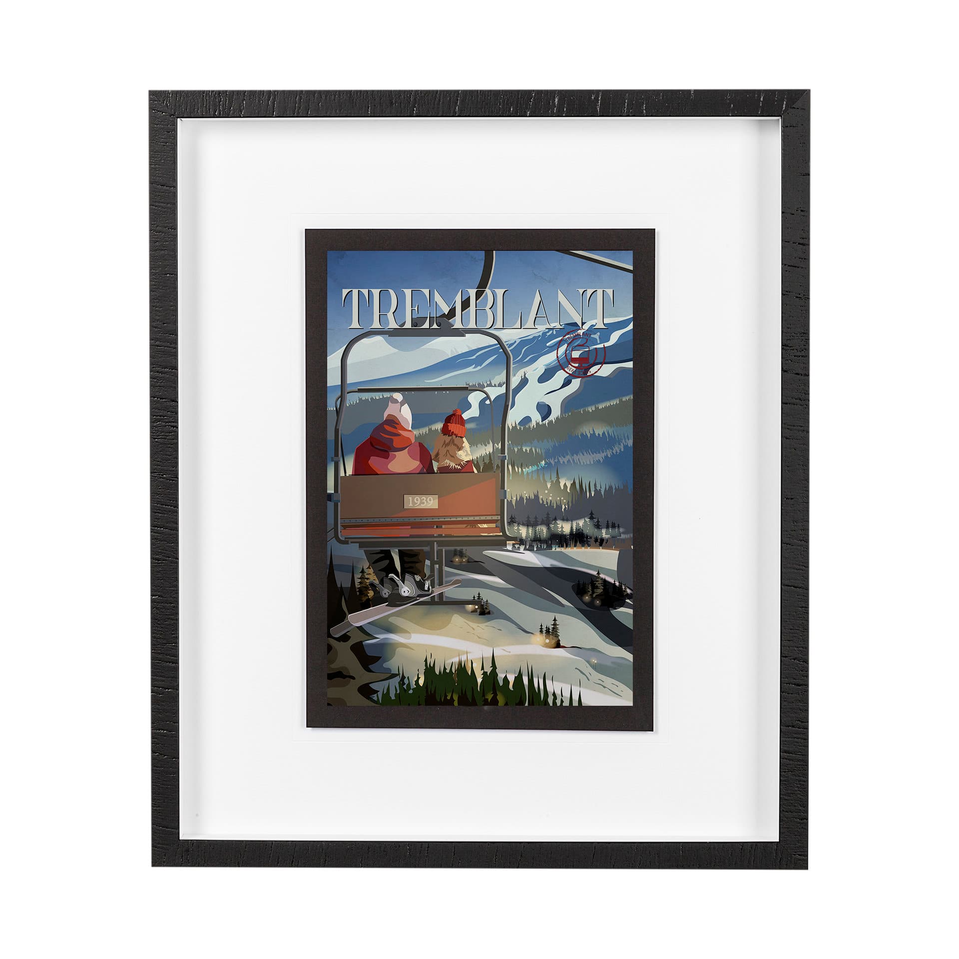 Tremblant Go Canada (M) by Mercana Studio a Framed Art Print Matted under Glass — product photograph
