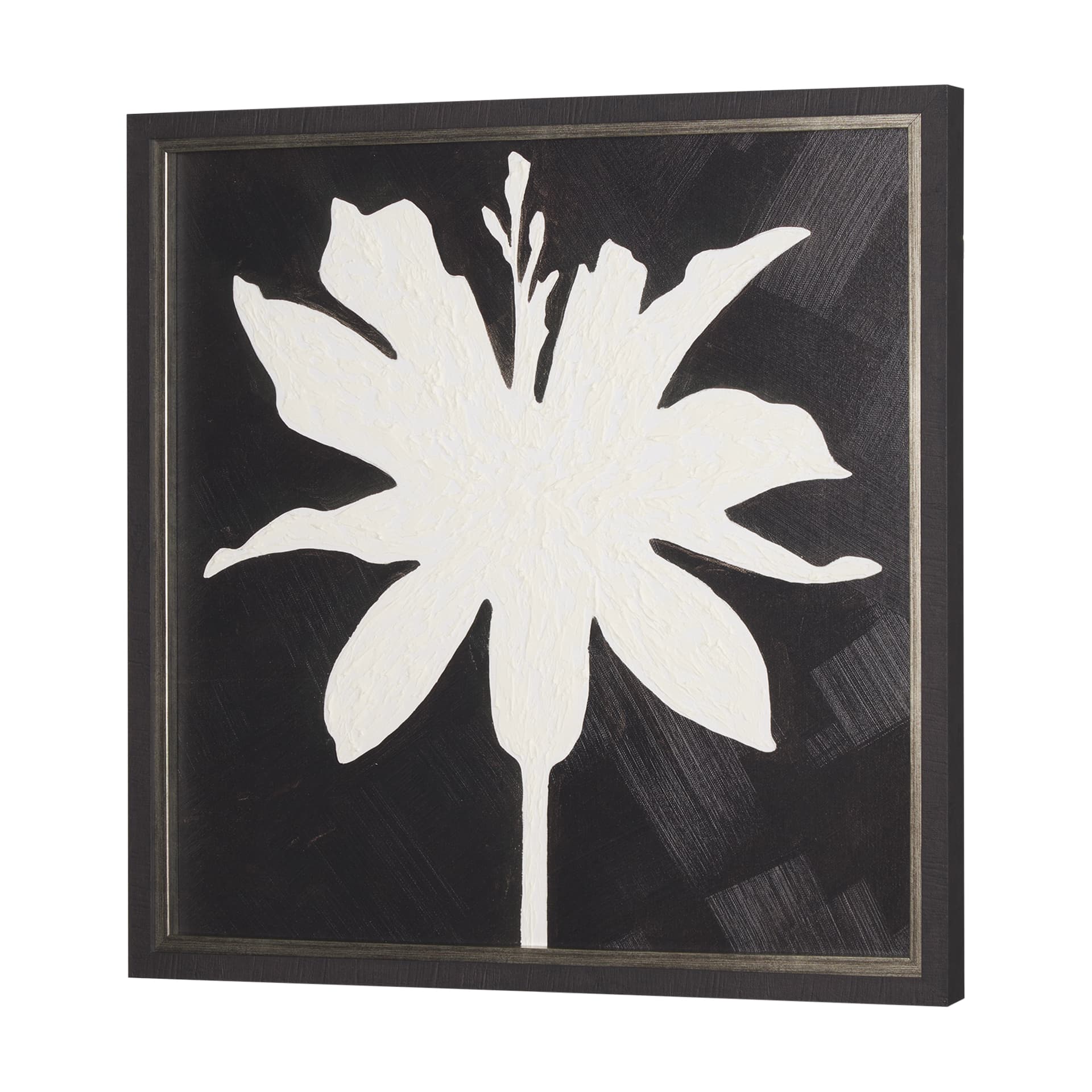 Floral Silhouettes I by Liz Jardine a Hand Embelished Textured Framed Art Print — product photograph