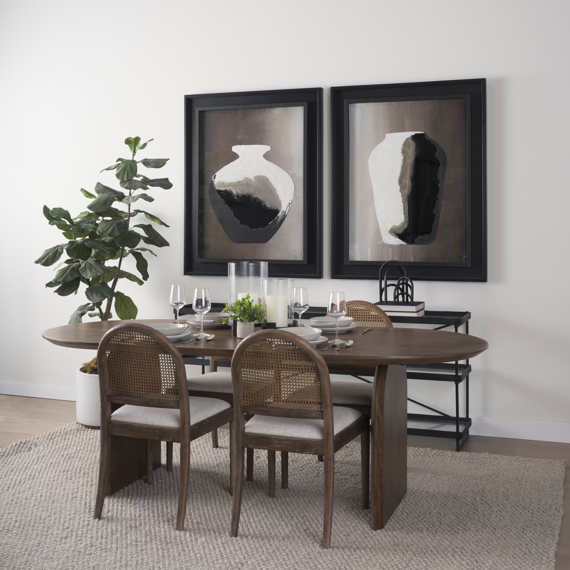 Price Large Matte Black-Brown Metal w/ Glass Hurricane Candle Holder — product photograph