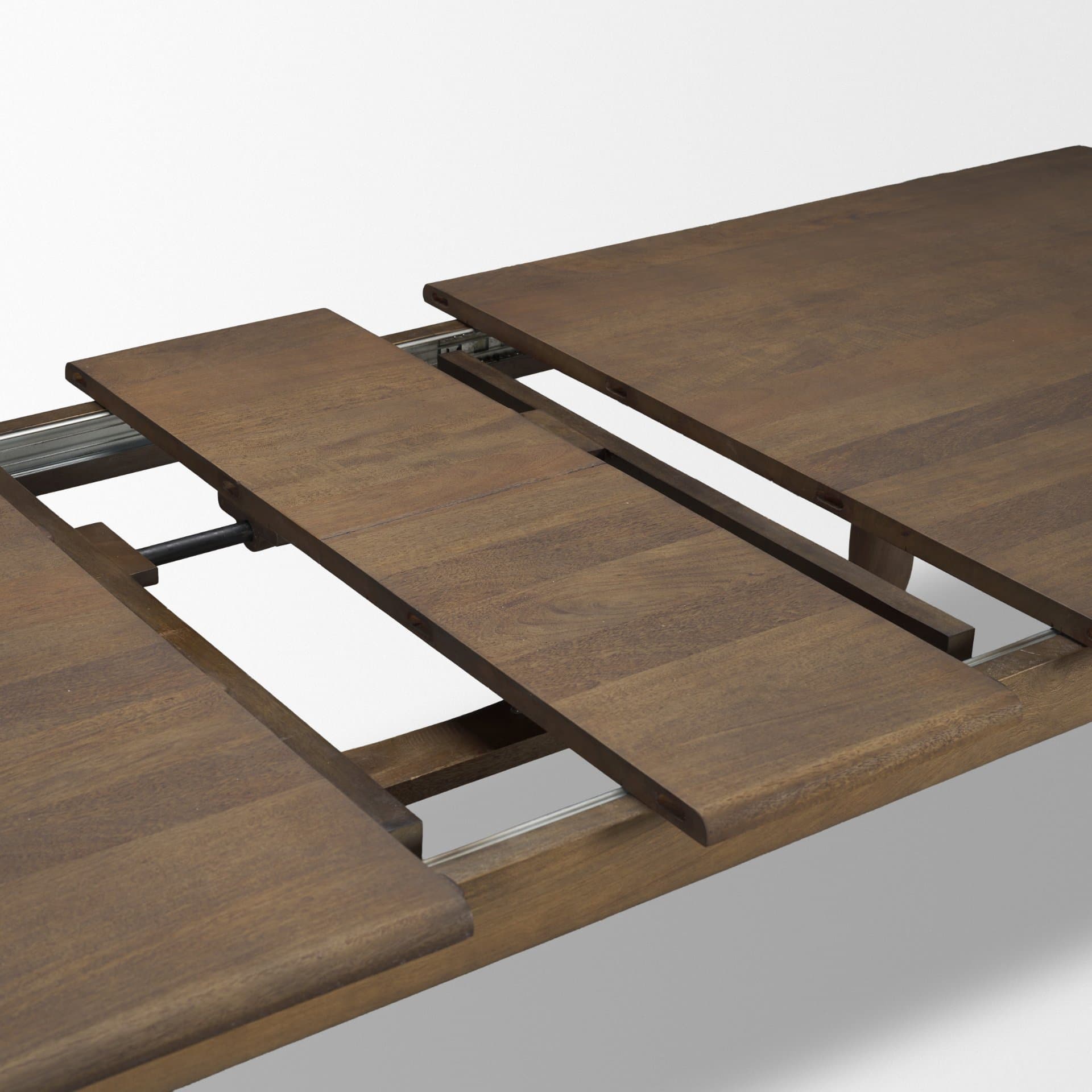Angeline 96"L x 48"W Extendable Dining Table | Dark Brown Wood | Seats 8-10 — product photograph