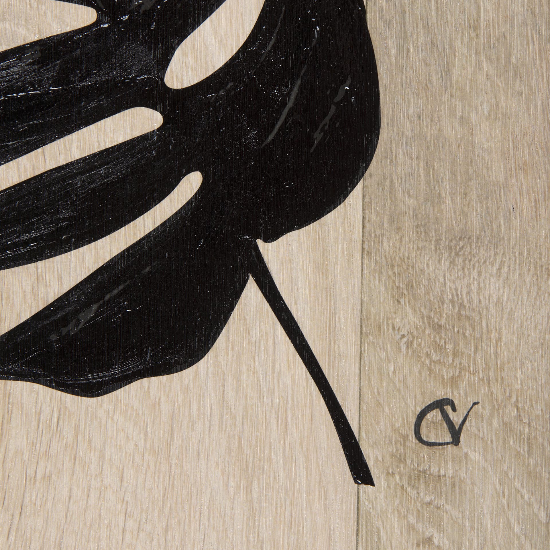 Tropican Leave IV by Mercana Studio a Hand Embellished Textured Framed Art Print — product photograph
