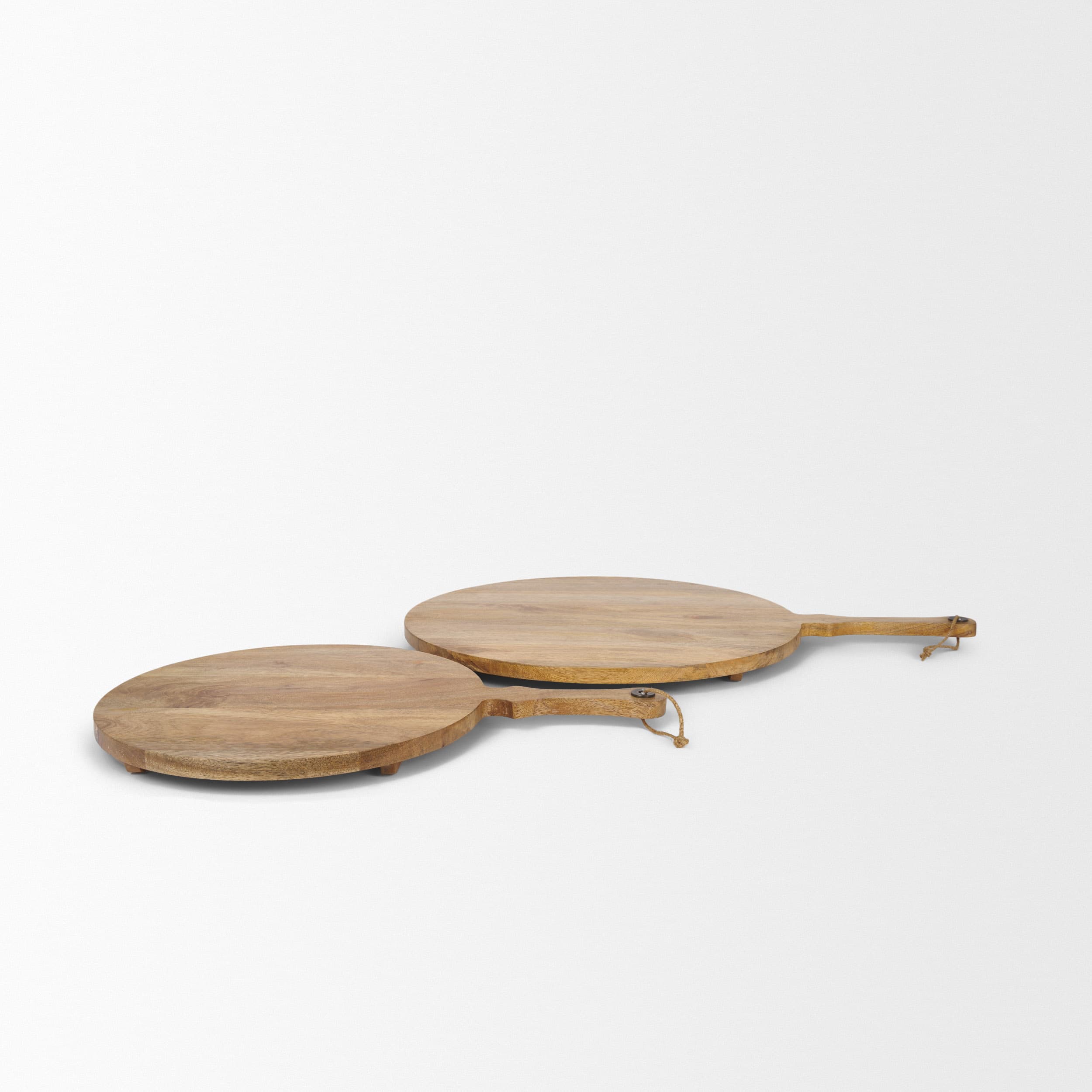 Karana Natural Solid Wood Round Serving Boards — product photograph