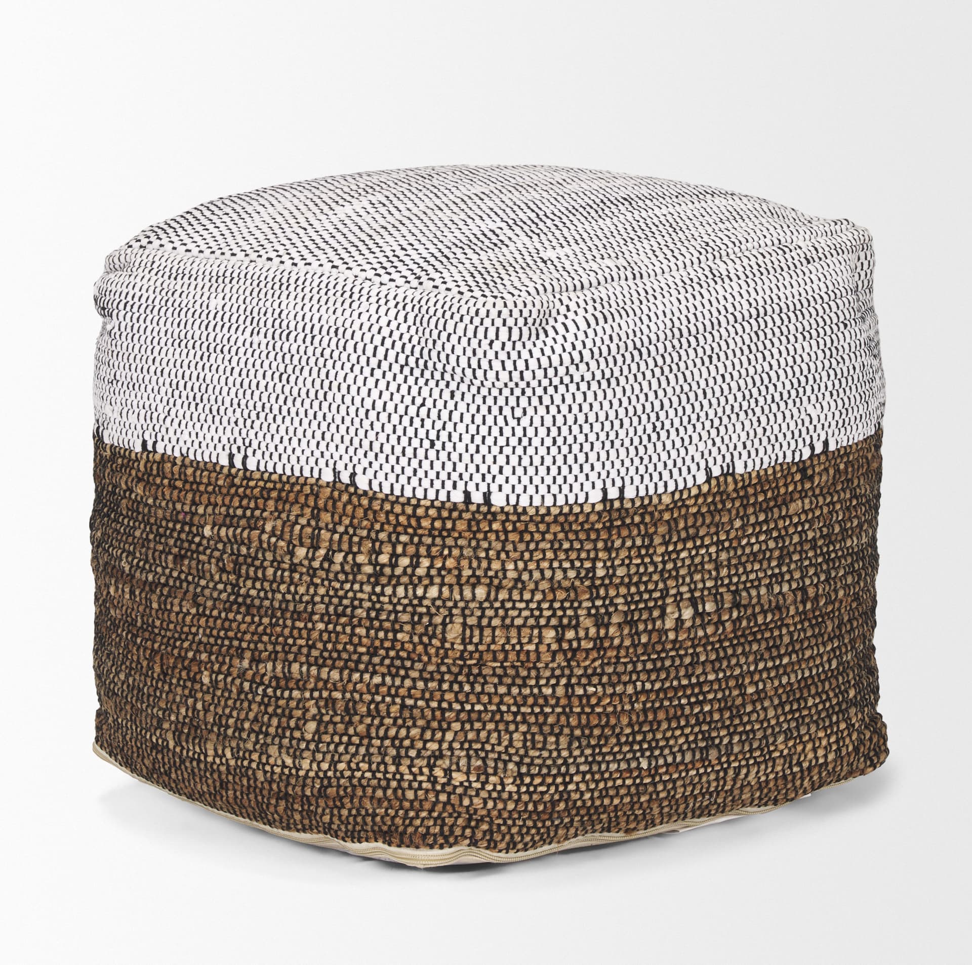 Samiya Jute w/ White Cotton Pouf — product photograph