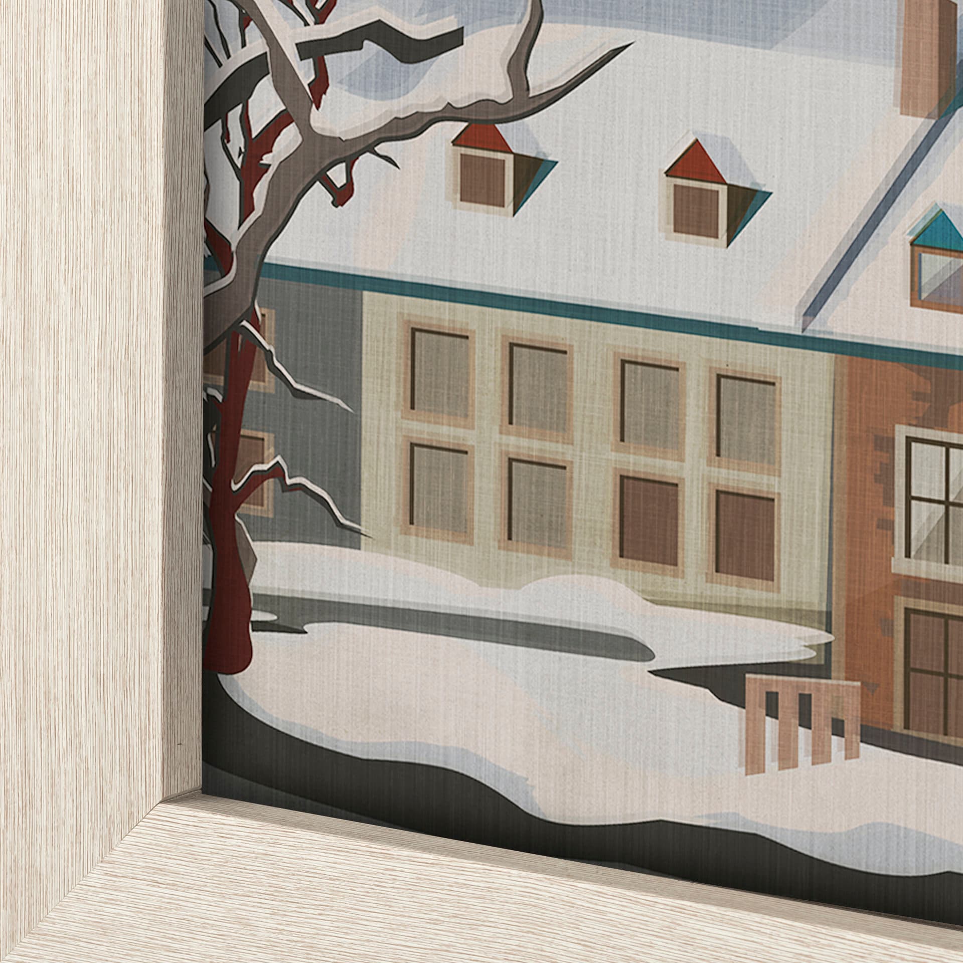 Quebec City Go Canada (L) by Mercana Studio a Hand Embellished Decograph Framed Art Print — product photograph