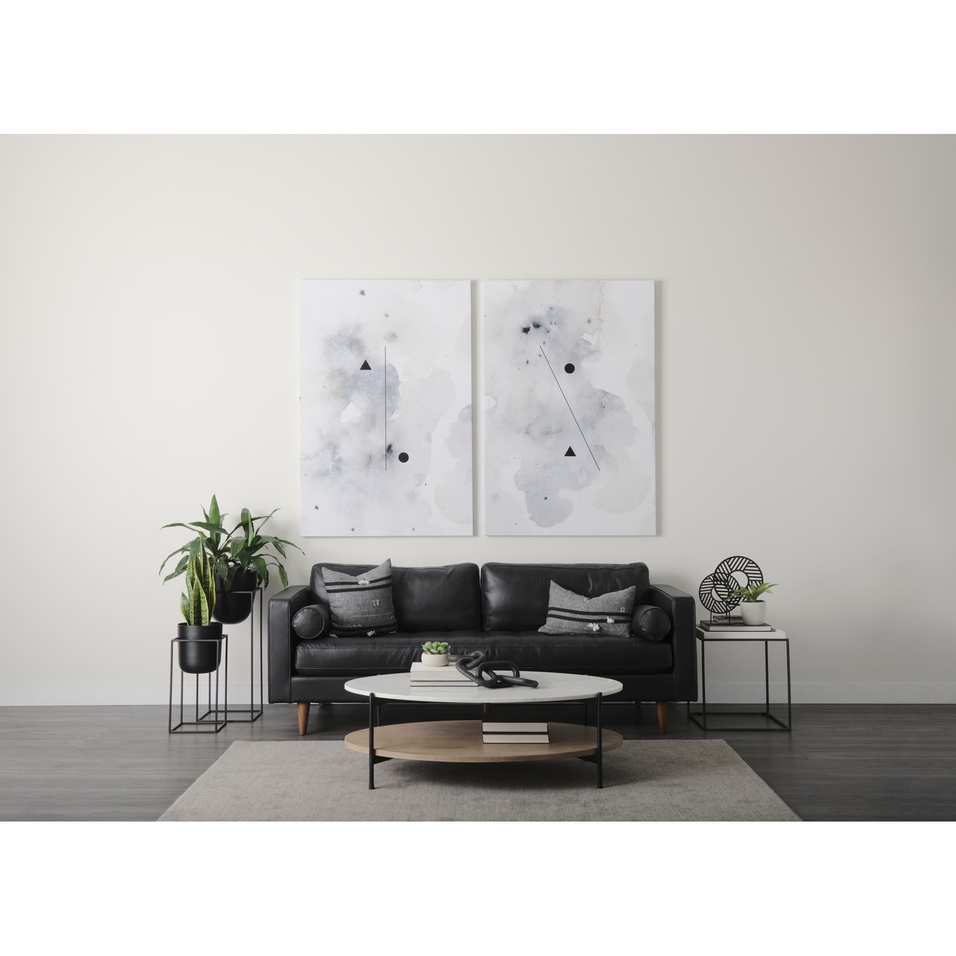 Bumble (Set of 2) 12L x 12W x 32H Black Plant Stands — product photograph