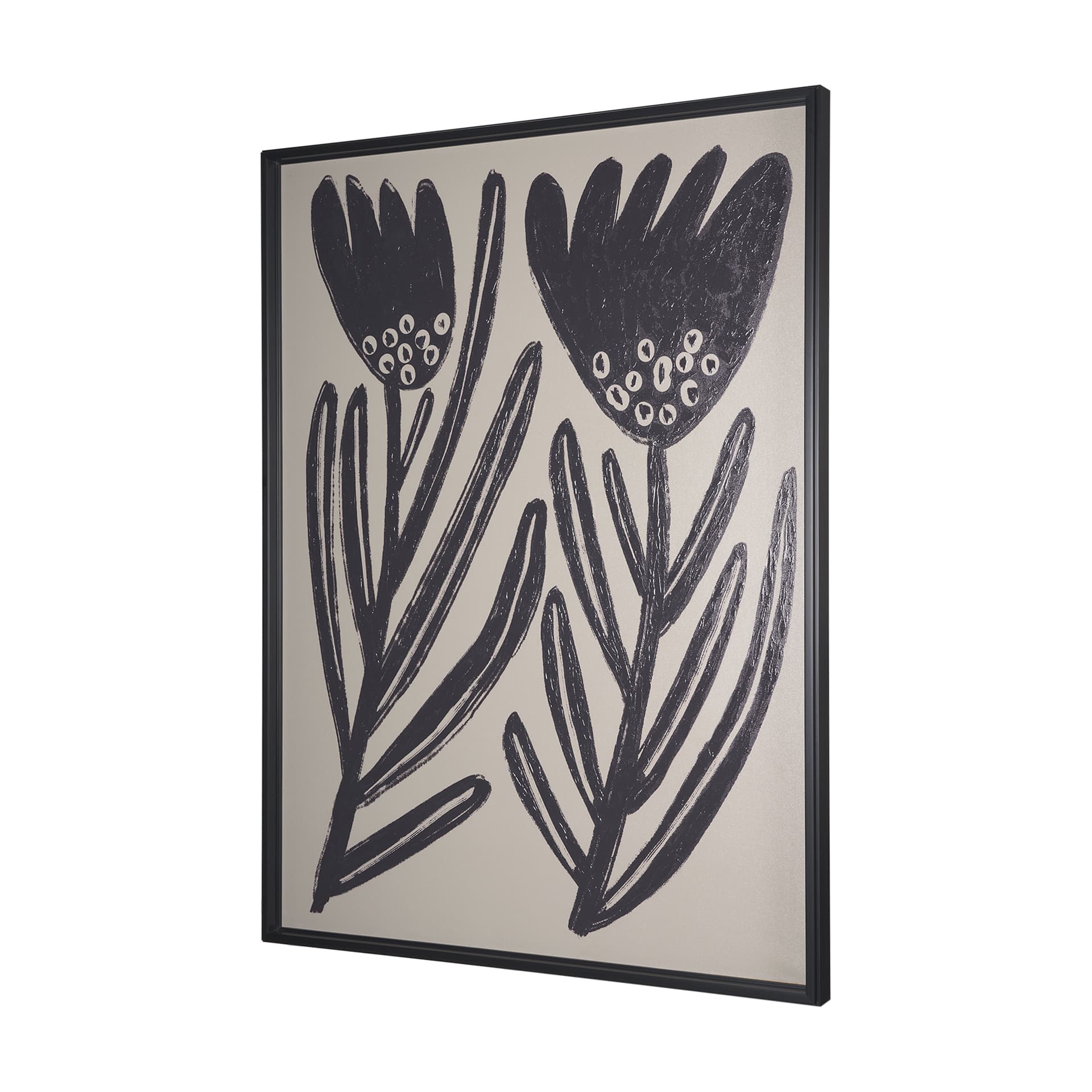 Simple Floral-Grow by Mercana Studio a Hand Embellished Textured Framed Art Print — product photograph