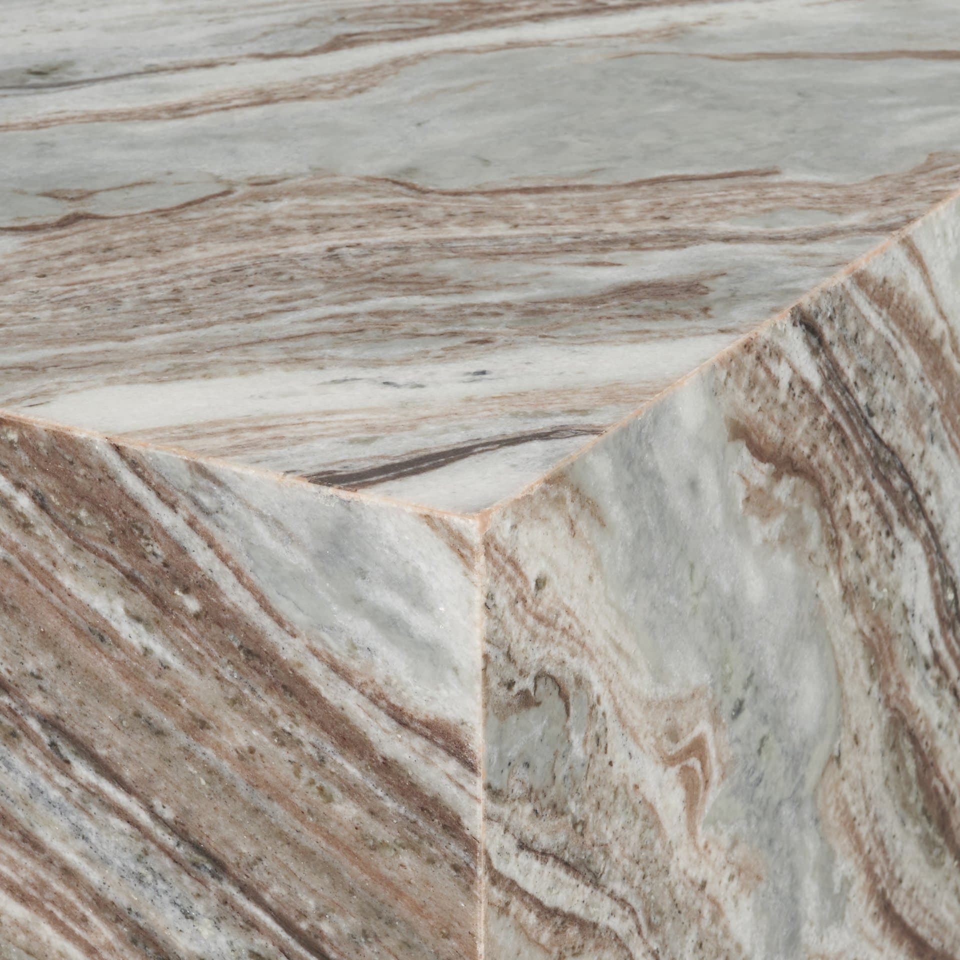 Matteo Solid Pink Marble Rectangular Coffee Table — product photograph