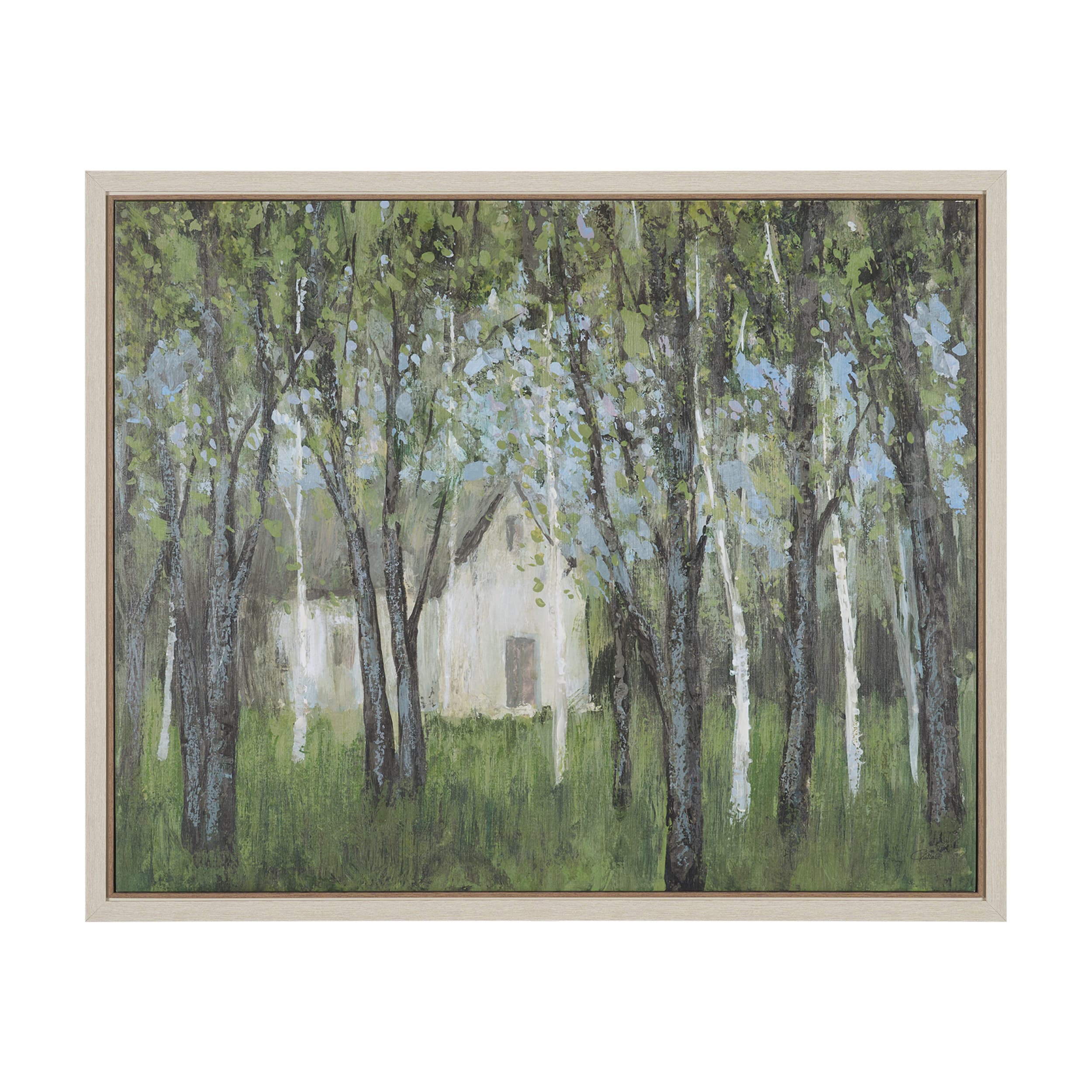 Summer Garden I by Mercana Studio Hand-Embellished Textured Framed Canvas Artwork — product photograph